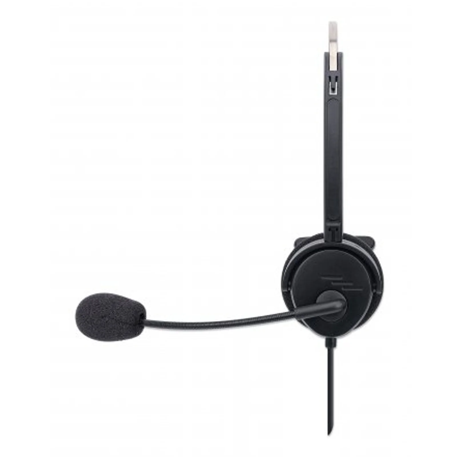 Manhattan 180498 casque Avec fil Arceau Bureau/Centre d'appels USB Type-A Noir
