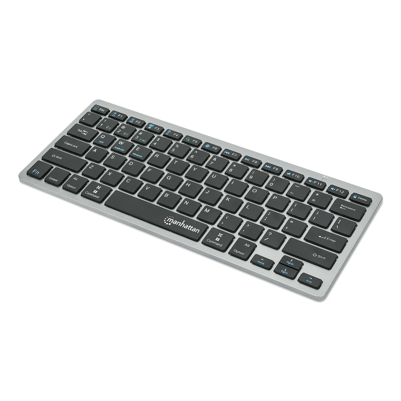 180559 clavier Bureau RF sans fil + Bluetooth QWERTZ Allemand Noir, Gris