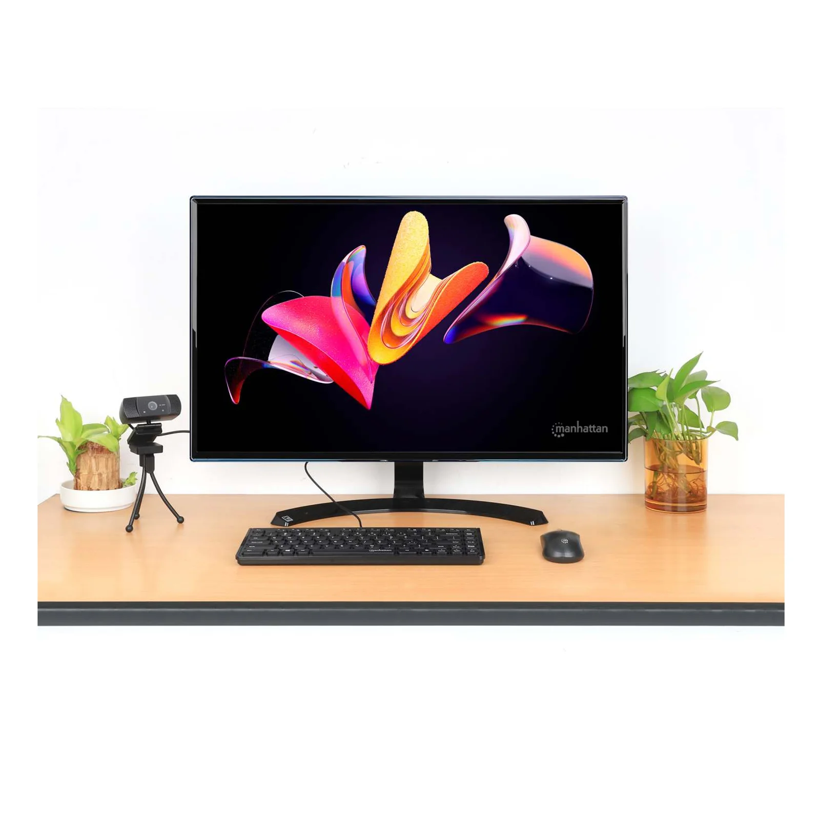Manhattan 180702 clavier Bureau USB QWERTY Noir