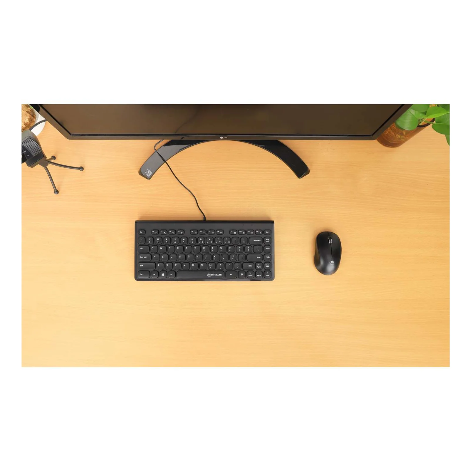 Manhattan 180702 clavier Bureau USB QWERTY Noir