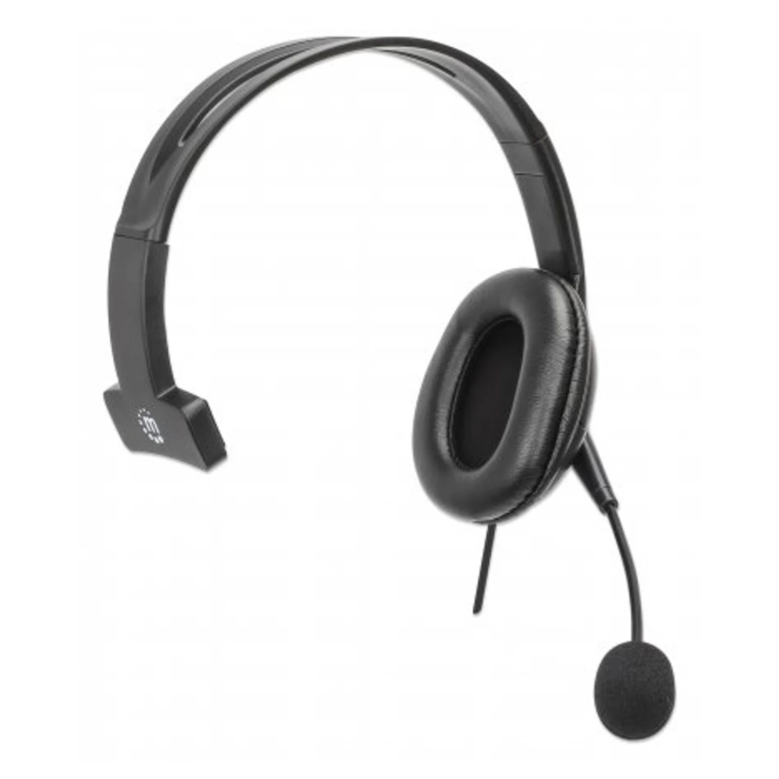 Manhattan 180849 casque Avec fil Arceau Bureau/Centre d'appels USB Type-A Noir
