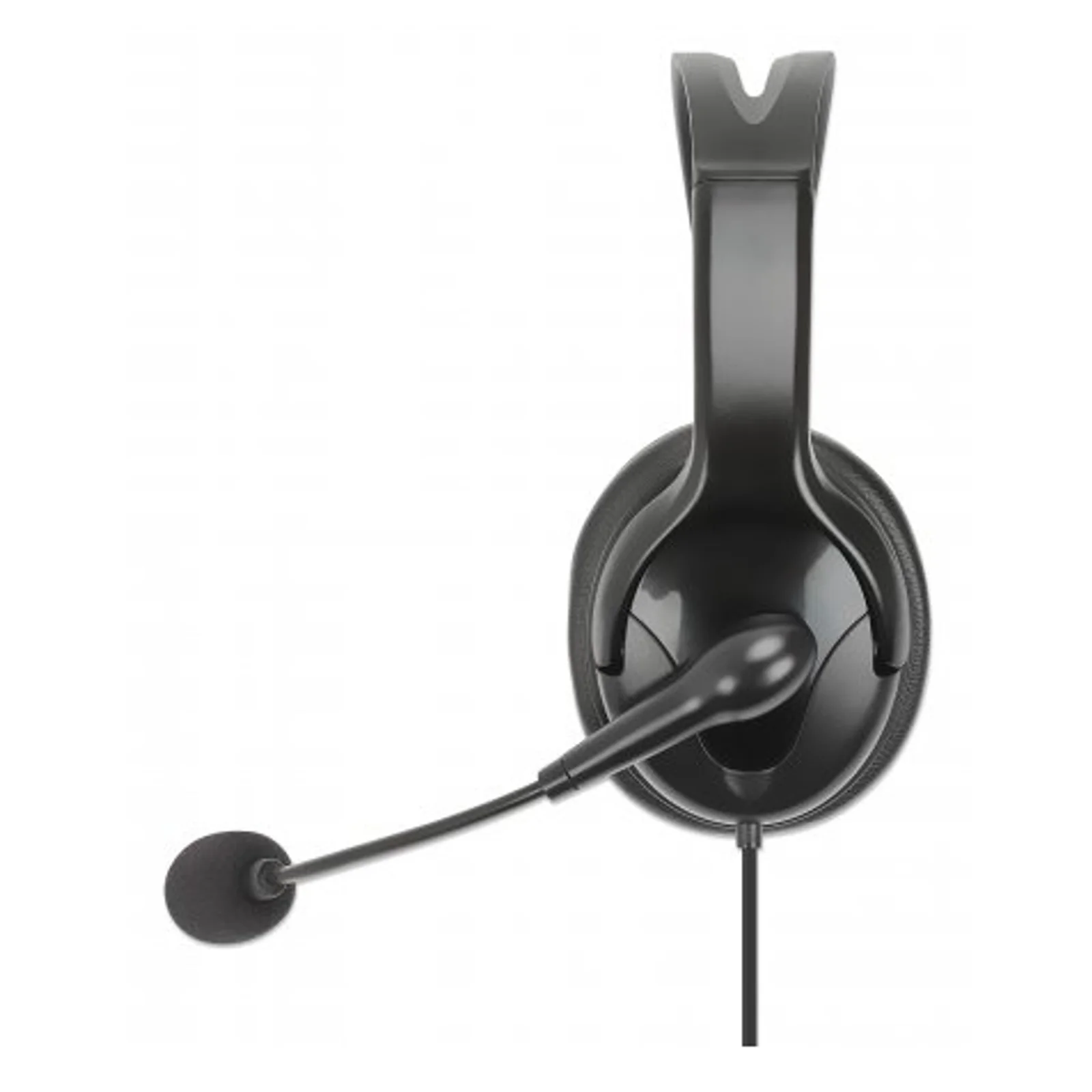 Manhattan 180849 casque Avec fil Arceau Bureau/Centre d'appels USB Type-A Noir