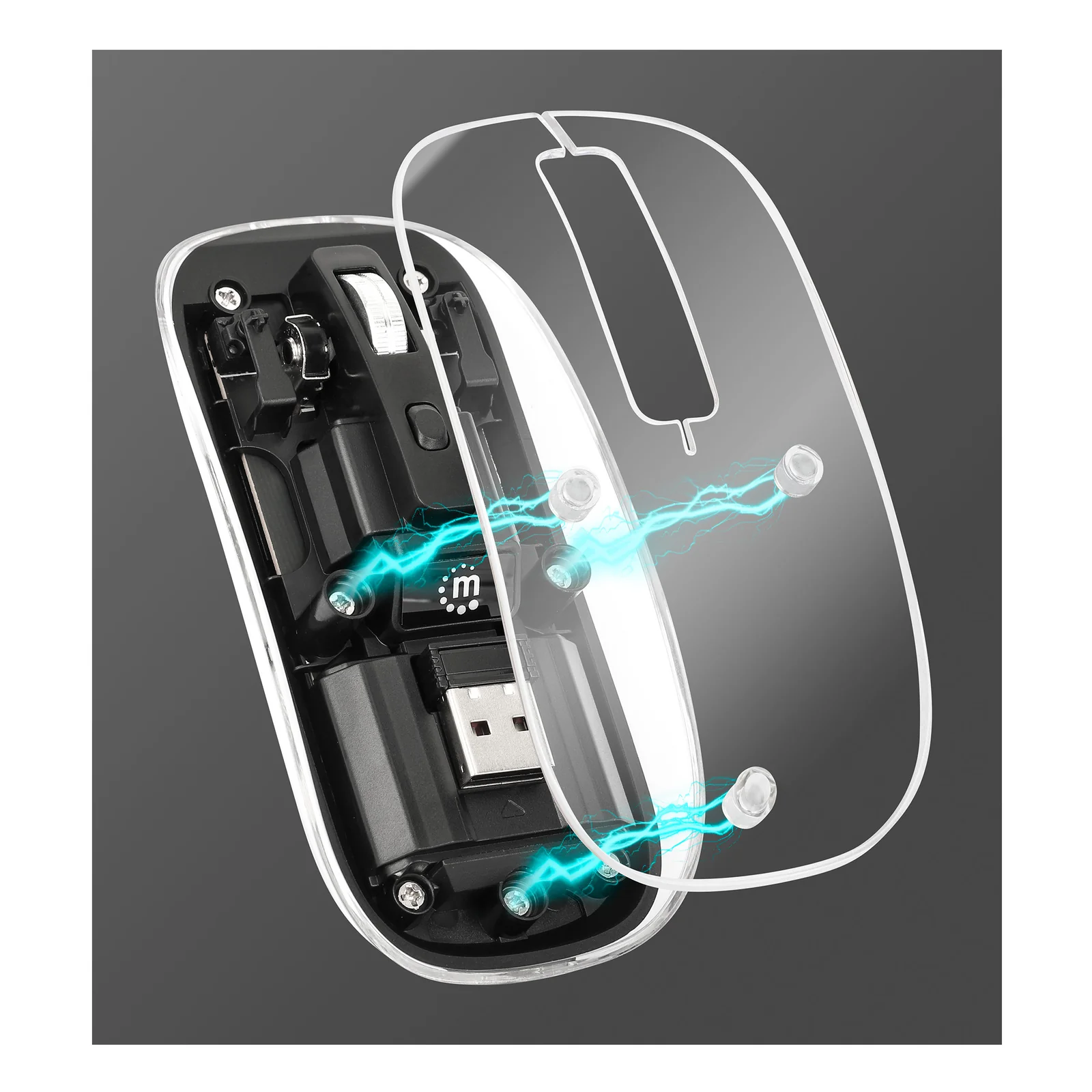 Manhattan 190268 souris Universel Ambidextre RF sans fil Optique 1600 DPI