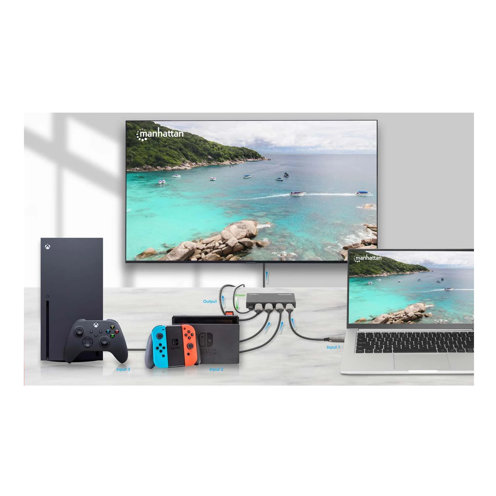 Manhattan 208222 commutateur vidéo HDMI