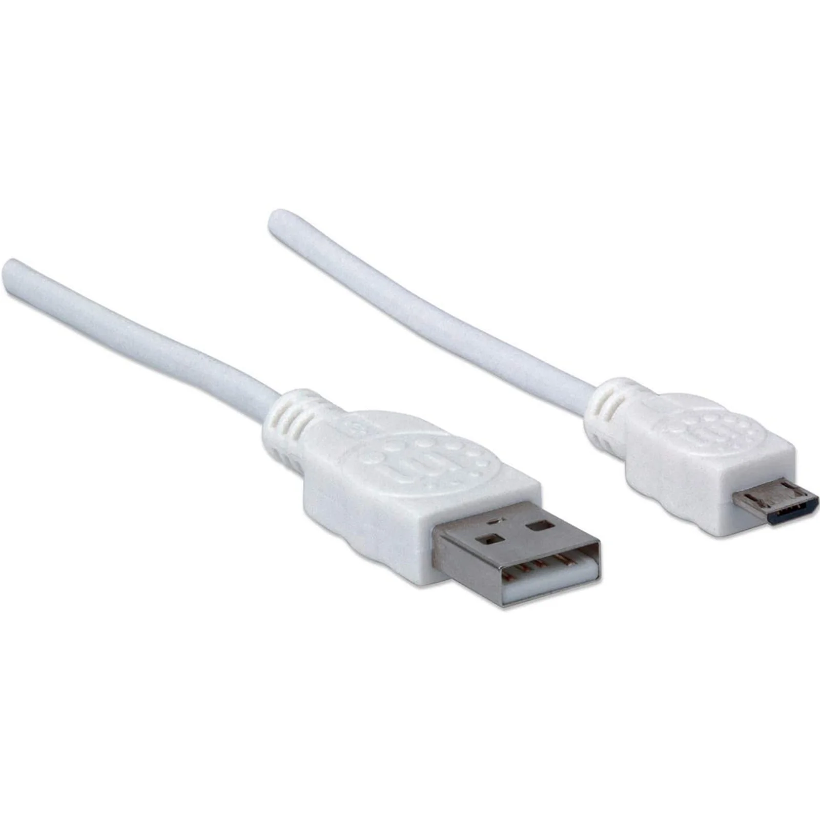 Manhattan 324069 câble USB USB 2.0 1,8 m USB A Micro-USB B 0,48 Gbit/s Blanc