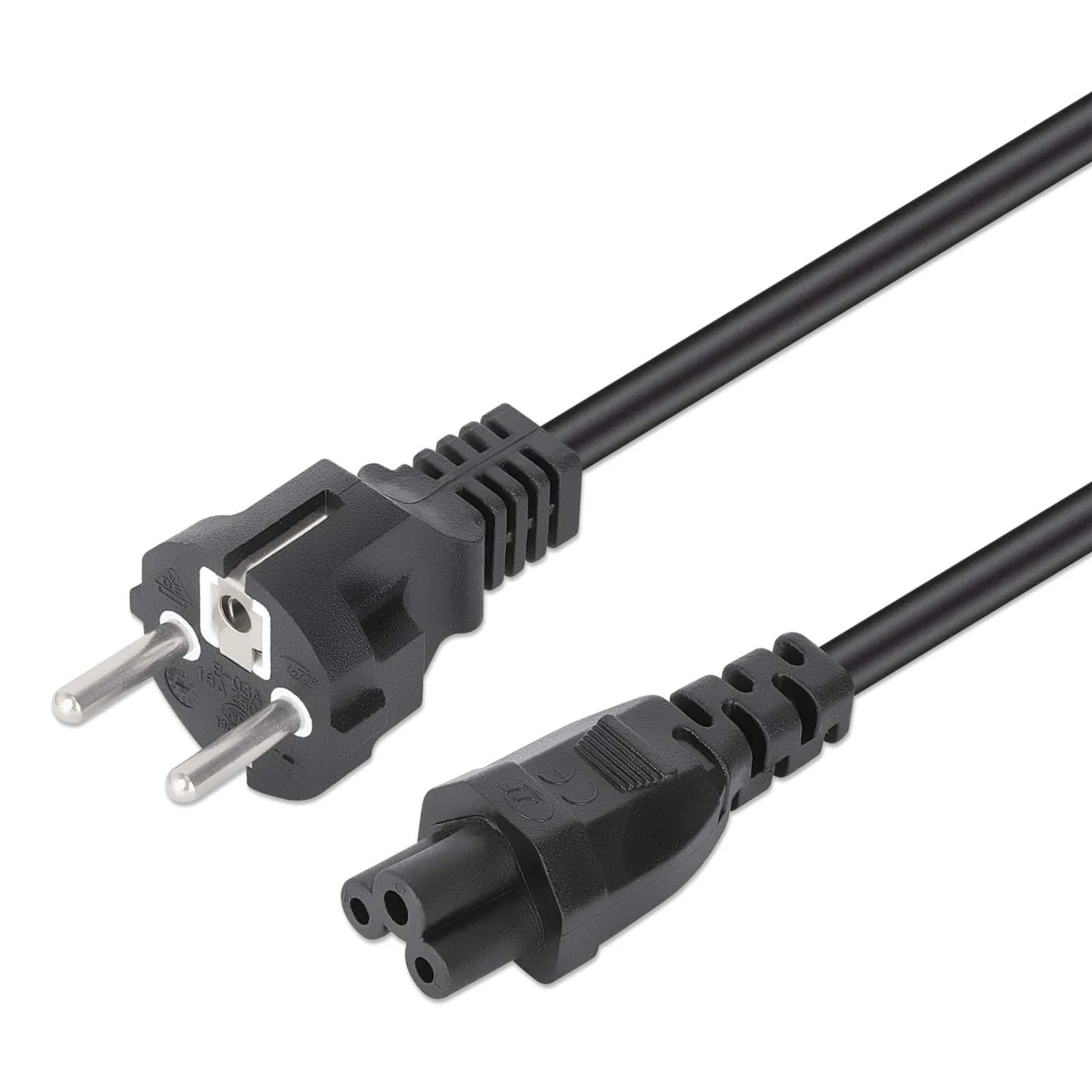 354172 câble électrique Noir 1 m CEE7/7 IEC C5