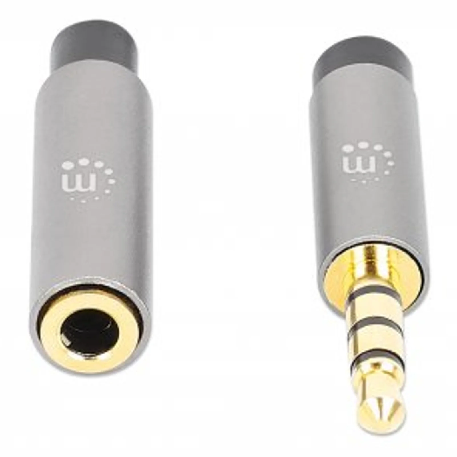 Manhattan 356046 câble audio 3 m 3,5mm Noir, Argent