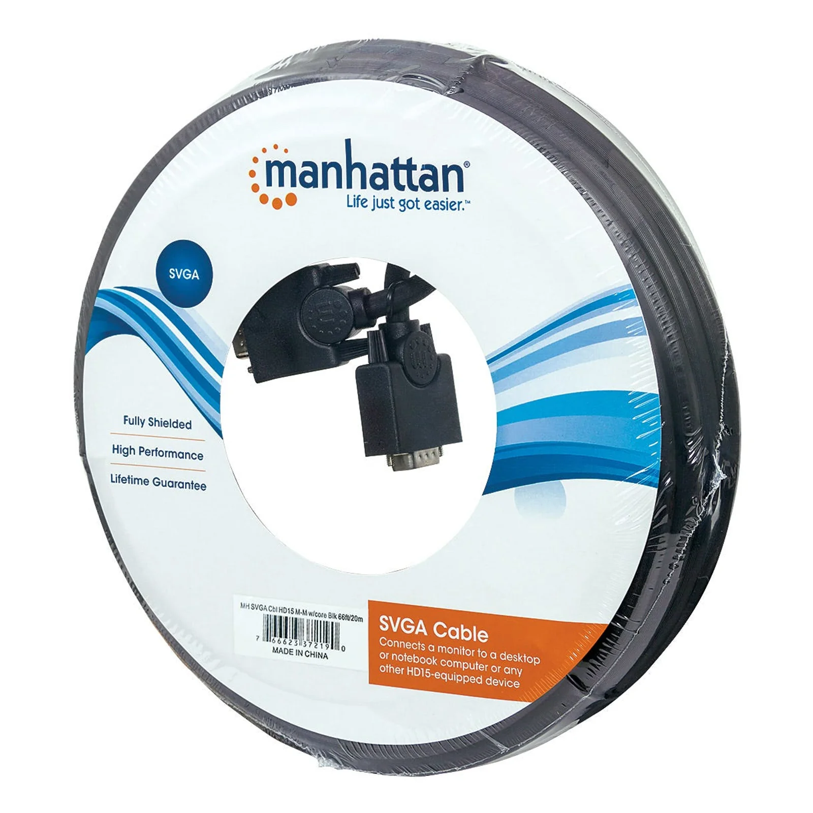 Manhattan 372190 câble VGA 20 m VGA (D-Sub) Noir