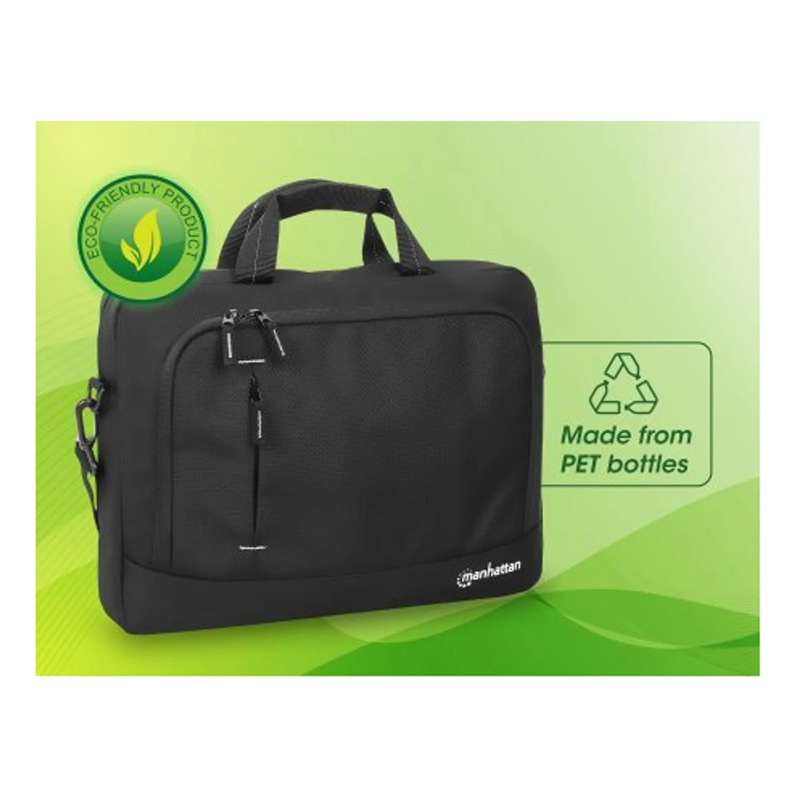 Manhattan 440363 sacoche d'ordinateurs portables 35,8 cm (14.1") Sac Messenger Noir
