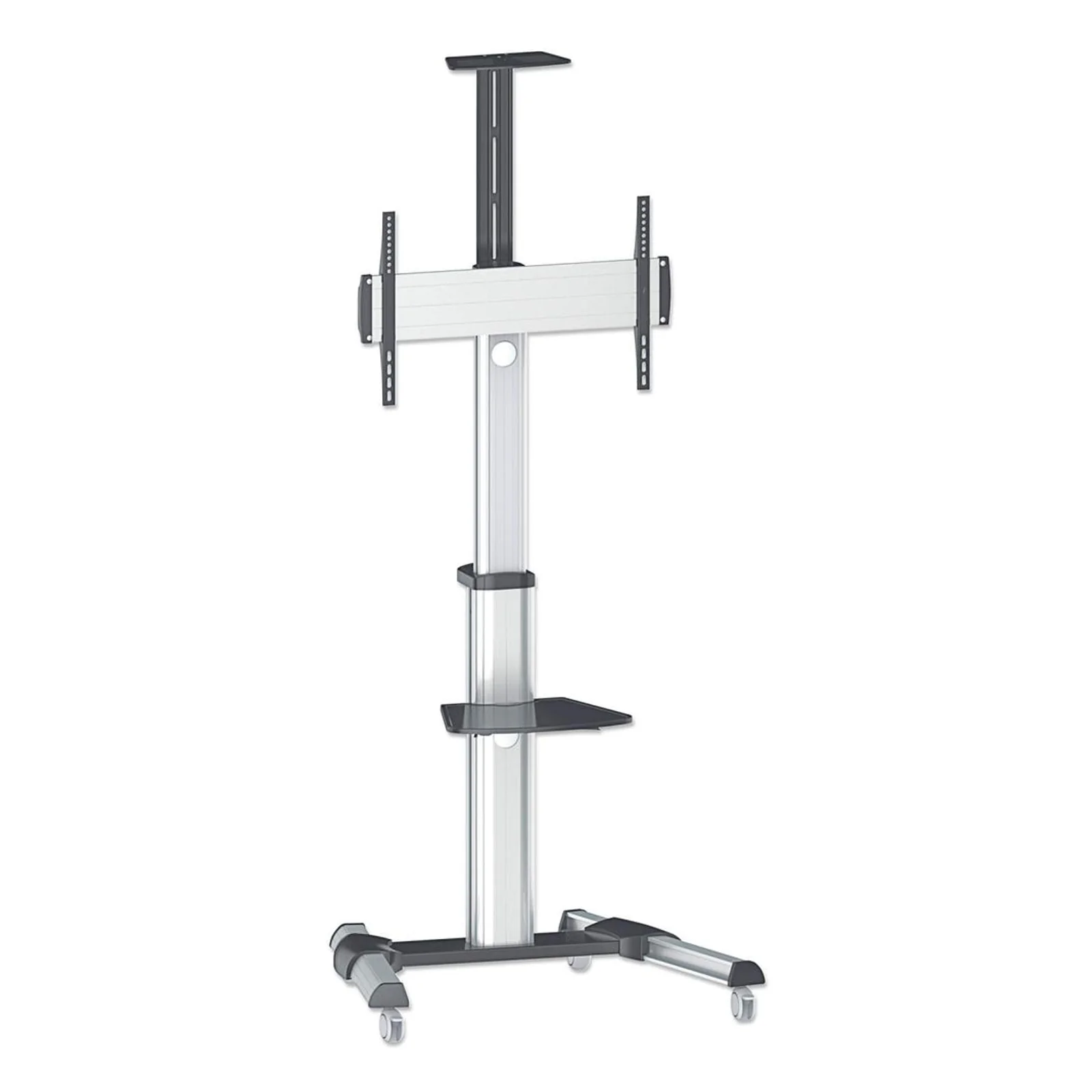 Manhattan 461245 support d'écran plat pour bureau 177,8 cm (70") Sol Noir, Argent