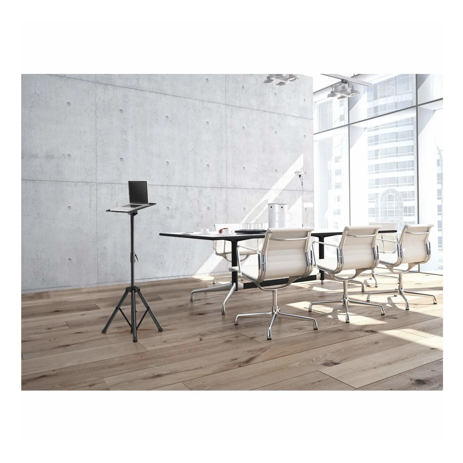 Manhattan 461788 support d'écran plat pour bureau 81,3 cm (32") Sol Noir