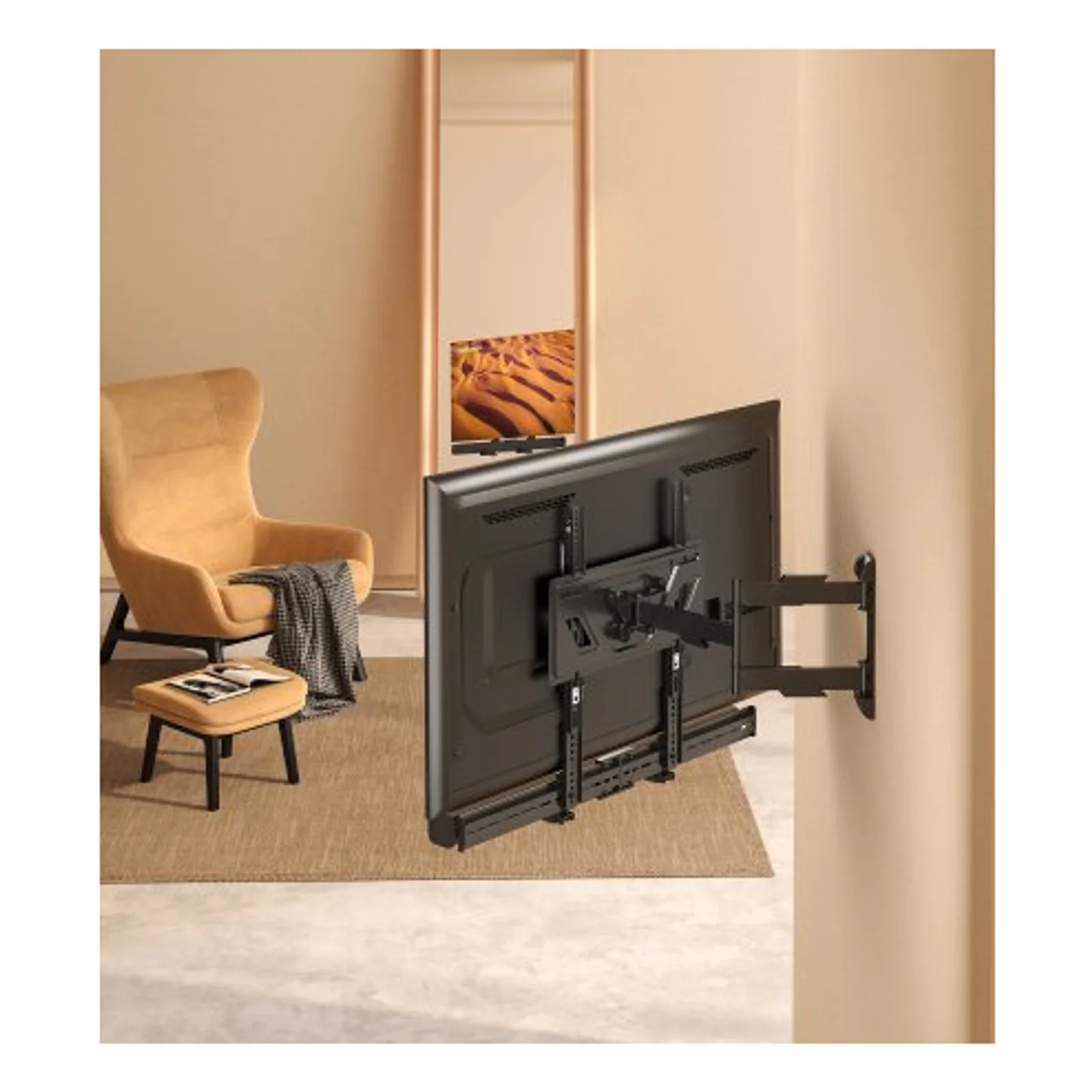 Manhattan 461849 support de haut-parleurs Mur Plastique, Acier Noir