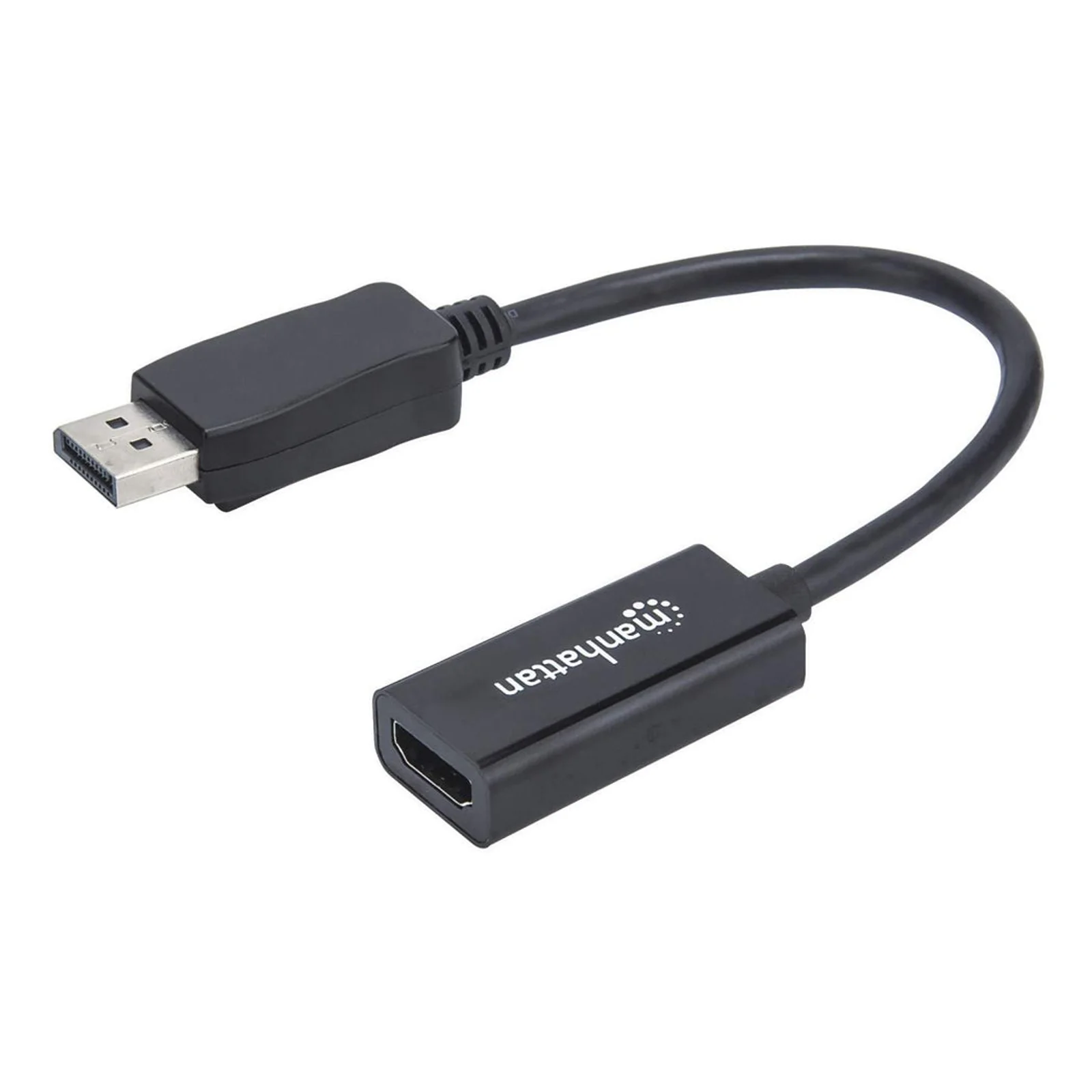 Adaptateur câble DisplayPort 1.1 vers HDMI, 1080p à 60 Hz, mâle vers femelle, 15 cm, DP avec verrouillage, non bidirectionnel, noir, garantie 3 ans, équivalent à DP2HDMI