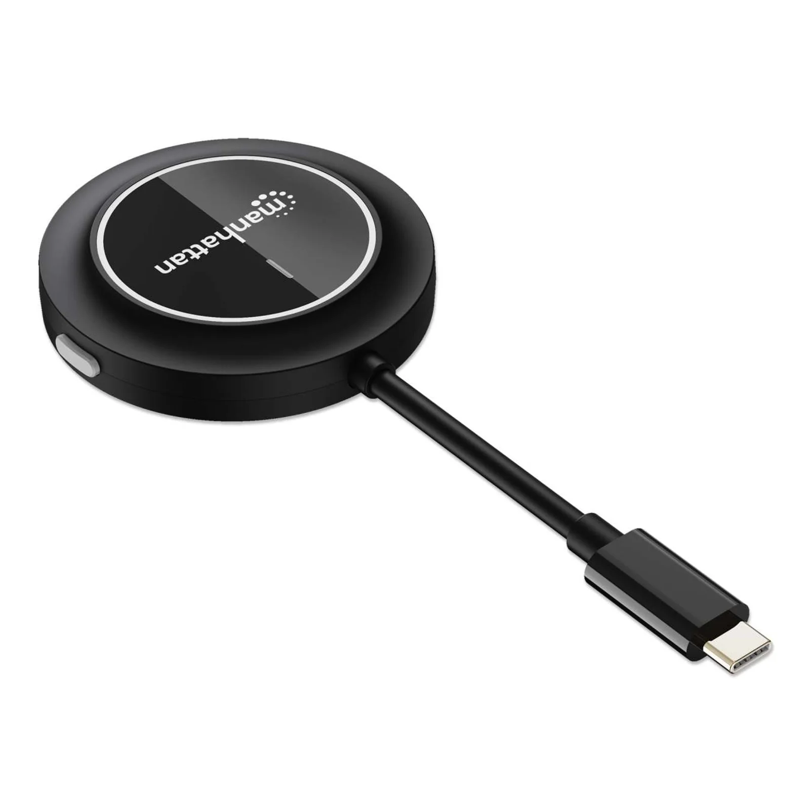 Manhattan Adaptateur sans fil HDMI 1080p avec émetteur USB-C, dongle pour diffusion vidéo sans fil depuis un appareil USB-C vers un téléviseur ou un projecteur HDMI, nécessite le récepteur du kit de présentation sans fil HDMI n° 208420, noir