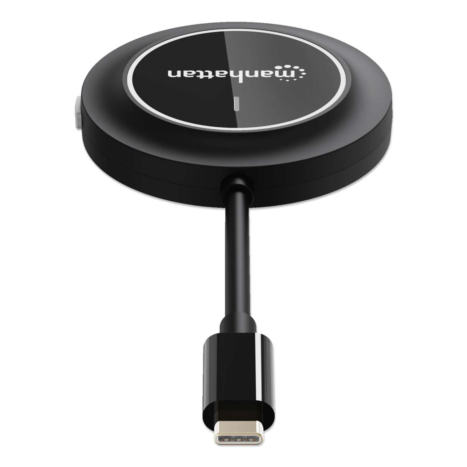 Manhattan Adaptateur sans fil HDMI 1080p avec émetteur USB-C, dongle pour diffusion vidéo sans fil depuis un appareil USB-C vers un téléviseur ou un projecteur HDMI, nécessite le récepteur du kit de présentation sans fil HDMI n° 208420, noir