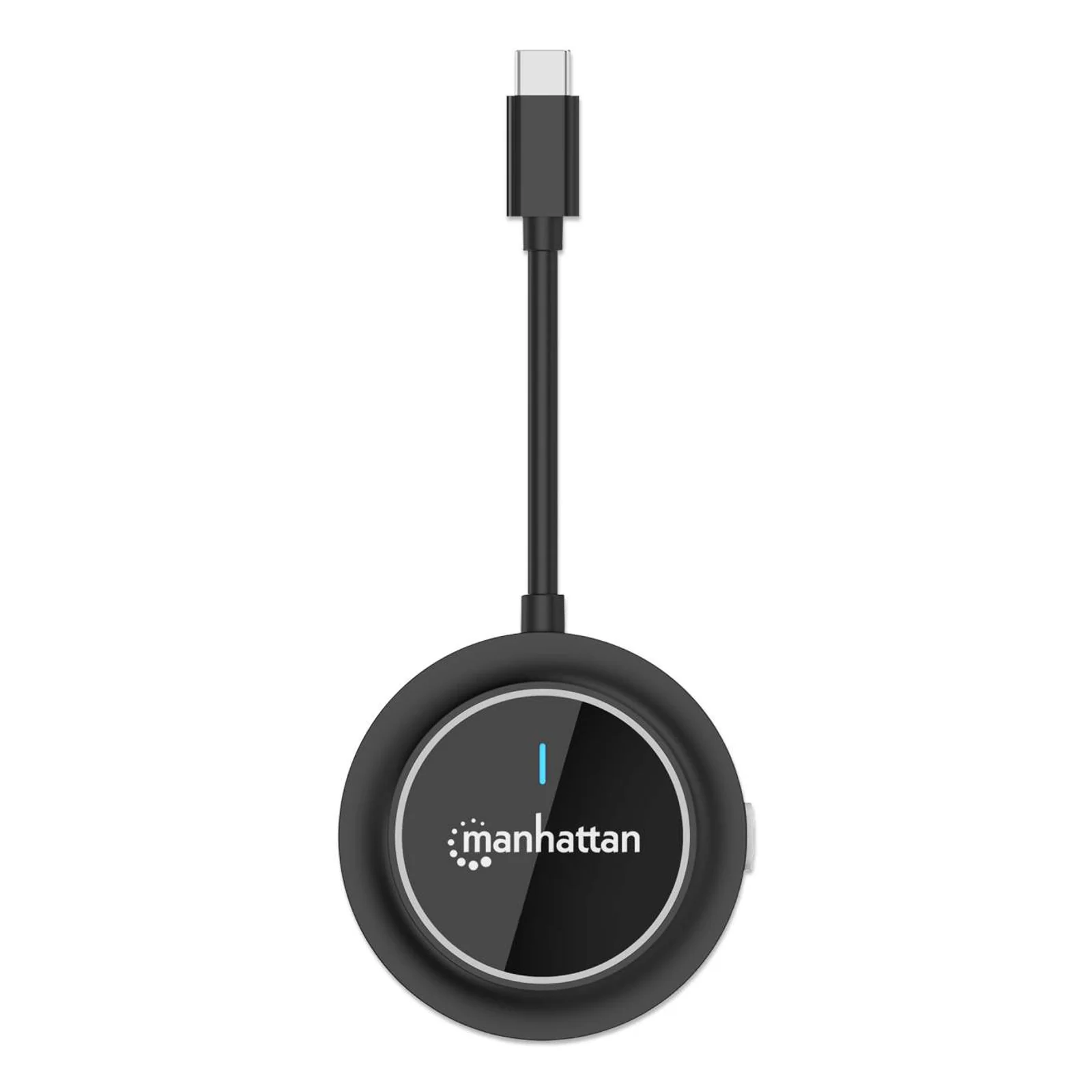 Manhattan Adaptateur sans fil HDMI 1080p avec émetteur USB-C, dongle pour diffusion vidéo sans fil depuis un appareil USB-C vers un téléviseur ou un projecteur HDMI, nécessite le récepteur du kit de présentation sans fil HDMI n° 208420, noir