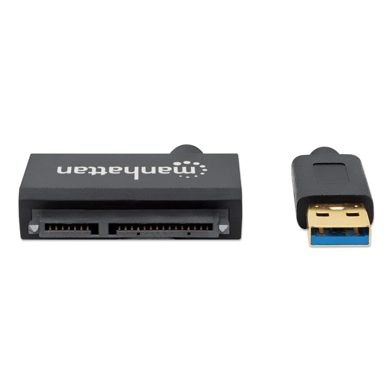 Manhattan Câble adaptateur USB-A vers SATA 2,5", 42 cm, mâle à mâle, 5 Gbit/s (USB 3.2 Gen1 / USB 3.0), prend en charge LBA 48 bits, noir, garantie 3 ans