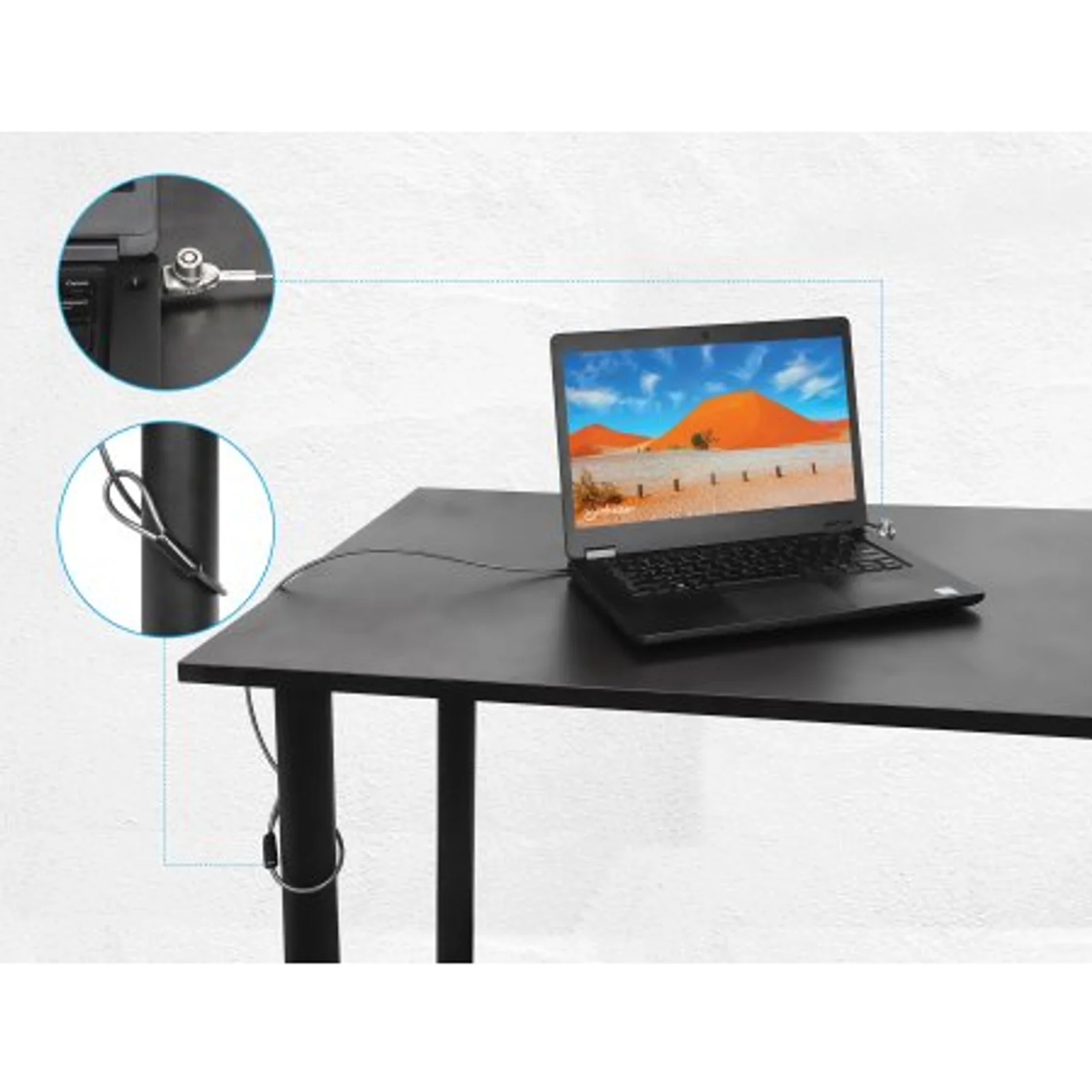 Manhattan Câble antivol pour ordinateur portable (Nano) avec 2 clés, compatible avec encoche Nano, câble de 1,5 m, acier avec gaine PVC transparente, garantie à vie