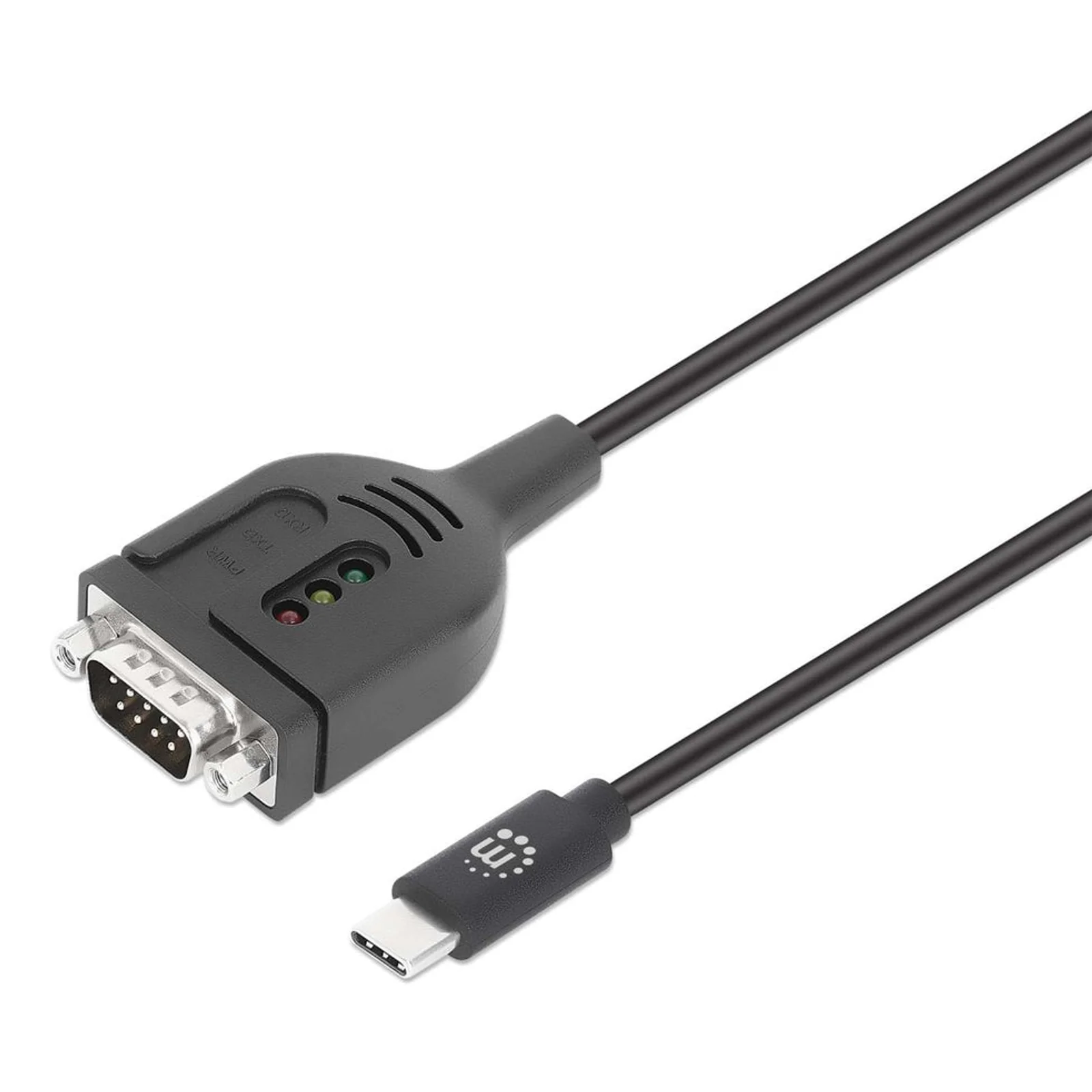 Câble convertisseur USB-C vers série RS232/COM/DB9, 1 m, mâle à mâle, puce Prolific PL2303GT, noir, garantie 3 ans