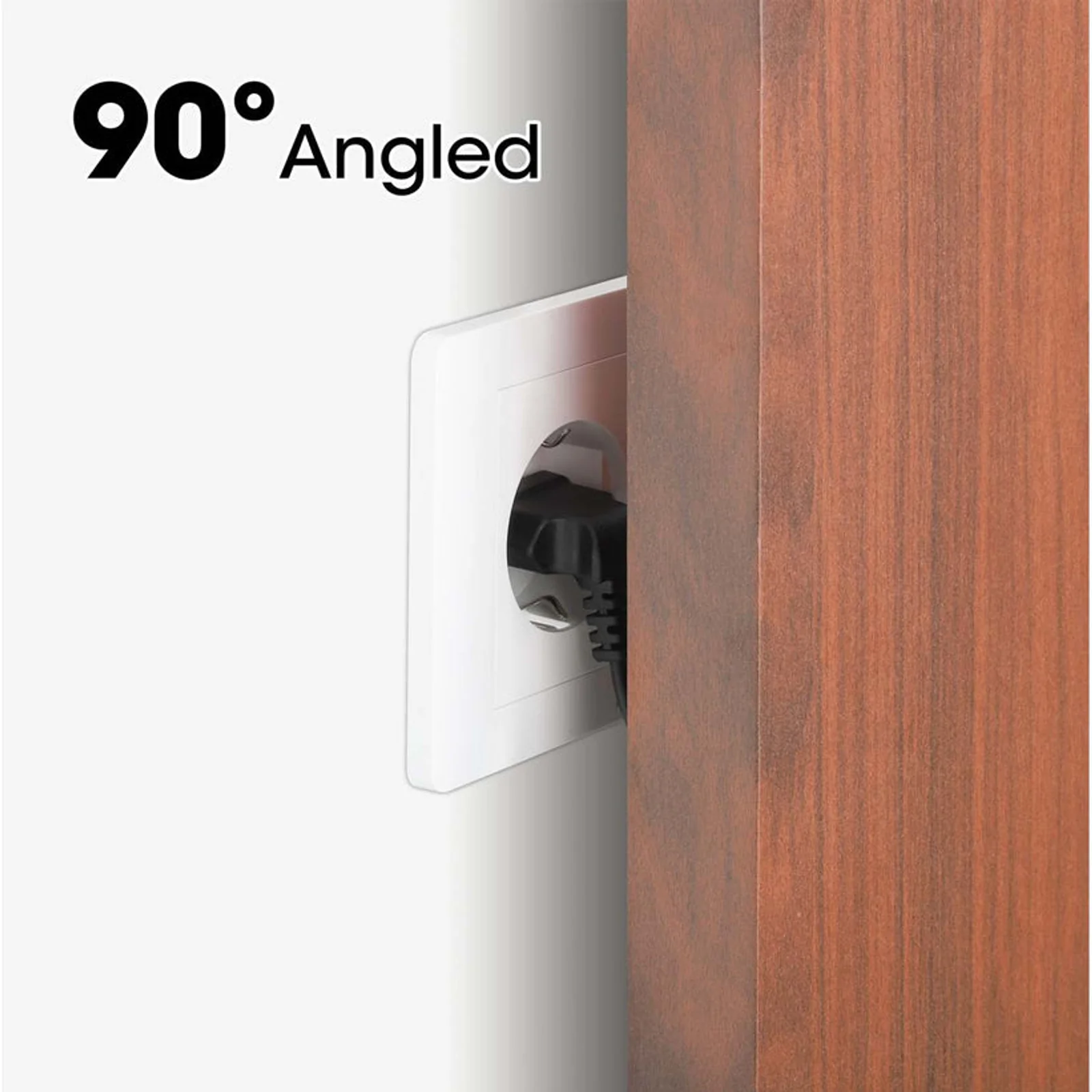 Manhattan Câble d’alimentation avec prise coudée, prise européenne 2 broches (CEE 7/16 Europlug) vers connecteur C7 femelle (figure en huit), 3 m, 2,5 A, noir, câble secteur, garantie à vie
