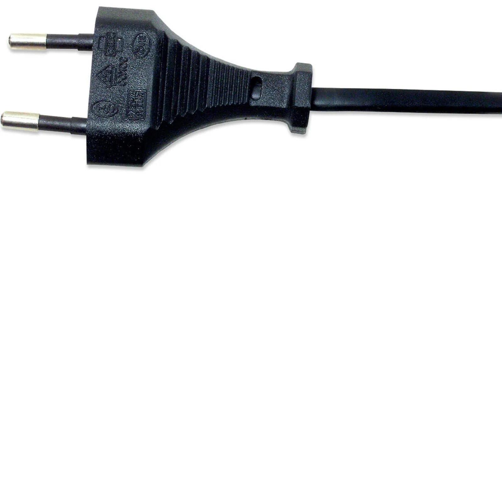 Câble d’alimentation, prise européenne 2 broches (CEE 7/16 Europlug) vers connecteur C7 femelle (figure en huit), 1,8 m, 2,5 A, noir, câble secteur, garantie à vie