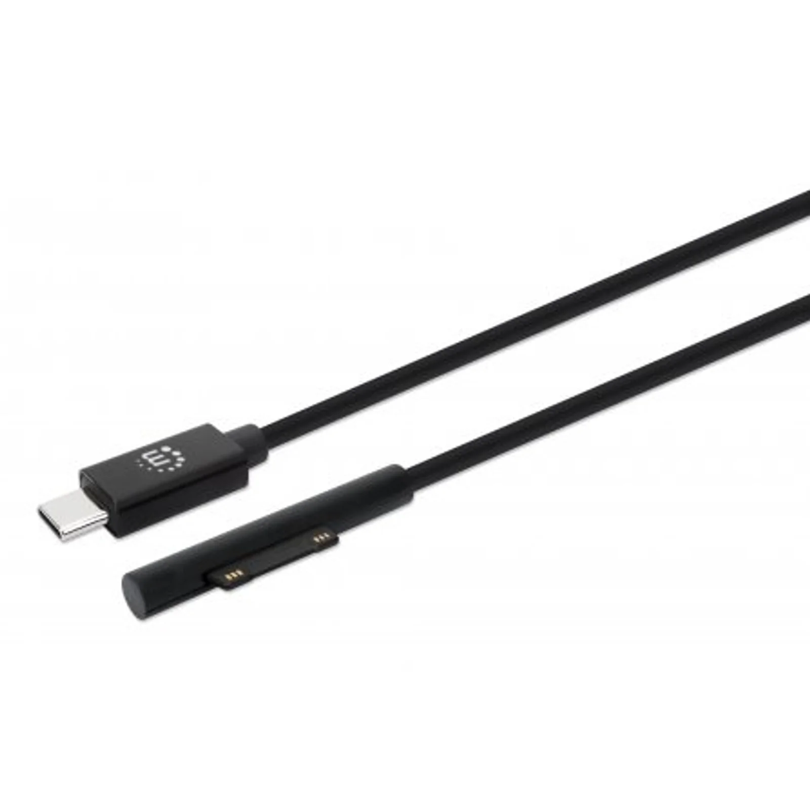 Câble de charge USB-C vers Microsoft Surface, 1,8 m, mâle à mâle, 15 V/3 A, charge uniquement (pas de données), noir, garantie à vie