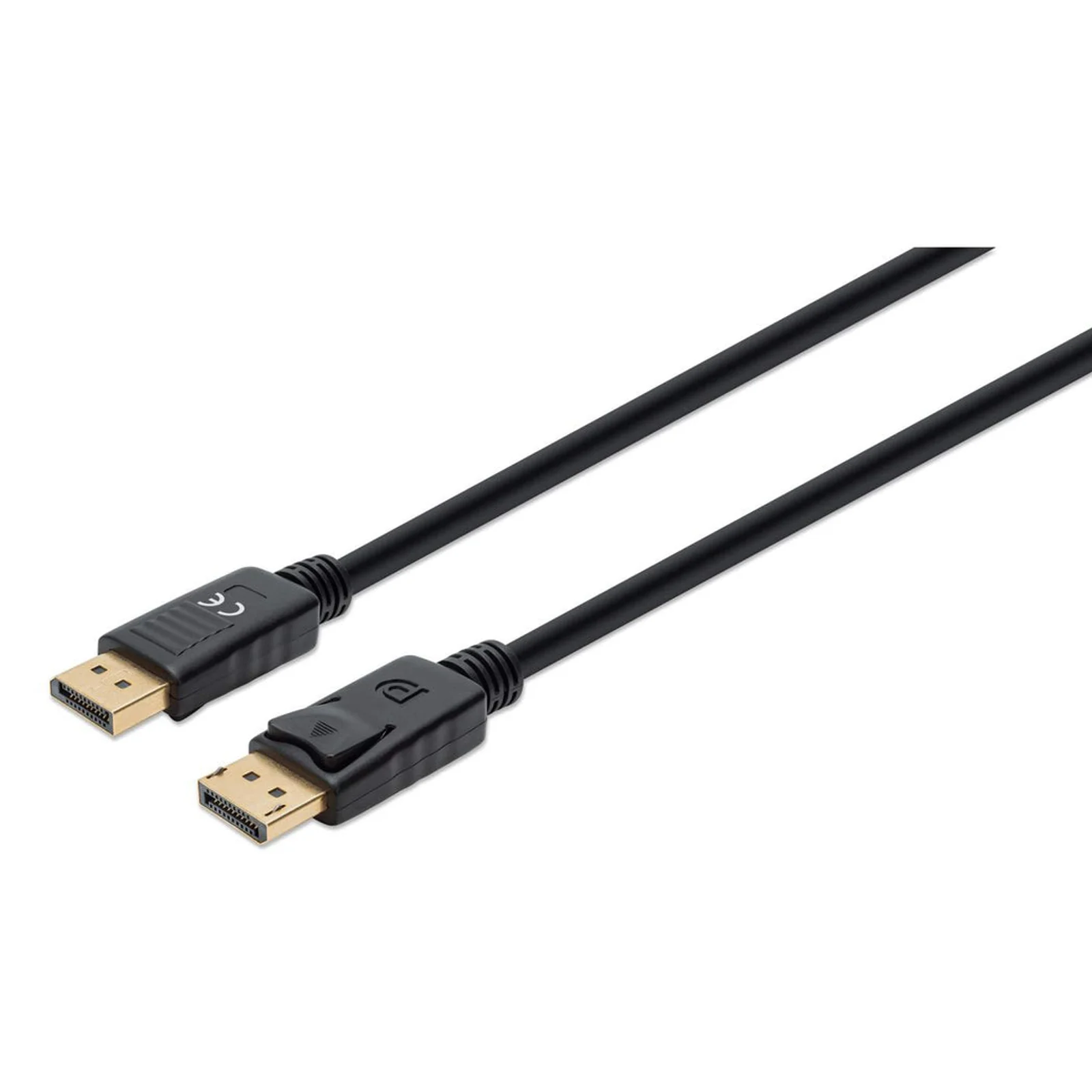 Câble DisplayPort 1.4, 8K à 60 Hz, 2 m, compatible 8K/4K/Full HD/1080p, mâle à mâle, connecteurs avec verrouillage, entièrement blindé, noir, garantie à vie, équivalent à DP14MM2M
