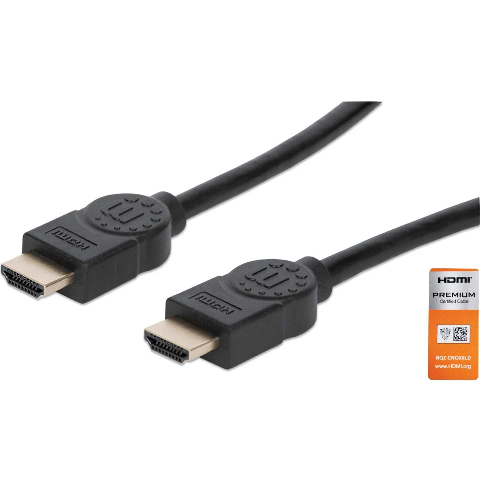 Manhattan Câble HDMI 4K@60 Hz avec Ethernet, 1,8 m, certifié, adapté à TOUT les usages 4K et 1080p/HD - lors de la mise à niveau ou préparez-la pour le moment où vous en aurez besoin, mâle à mâle, noir, Ultra HD 4K x 2K, garantie à vie, équivalent à HDMM2MP