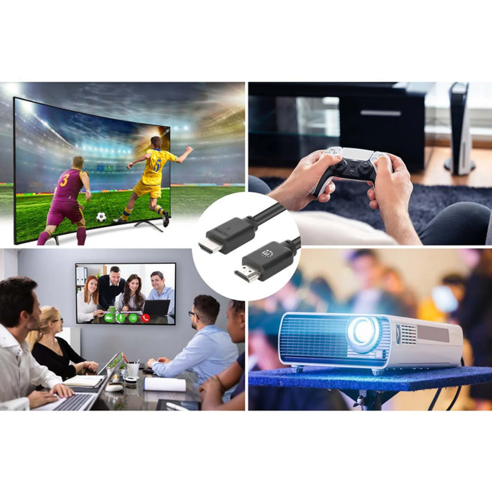 Manhattan Câble HDMI 4K@60 Hz avec Ethernet, 3 m, adapté à TOUT les usages 4K et 1080p/HD - lors de la mise à niveau ou préparez-la pour le moment où vous en aurez besoin, mâle à mâle, noir, Ultra HD 4K x 2K, garantie à vie, équivalent à HDMM3MP