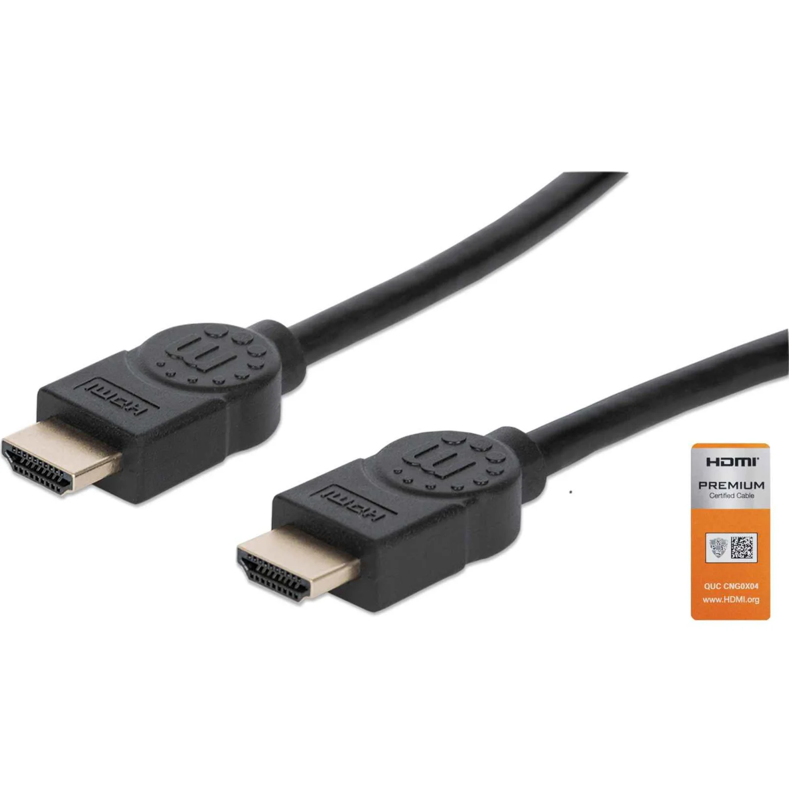 Manhattan Câble HDMI 4K@60 Hz avec Ethernet, 3 m, certifié, adapté à TOUT les usages 4K et 1080p/HD - lors de la mise à niveau ou préparez-la pour le moment où vous en aurez besoin, mâle à mâle, noir, Ultra HD 4K x 2K, garantie à vie, équivalent à HDMM3MP