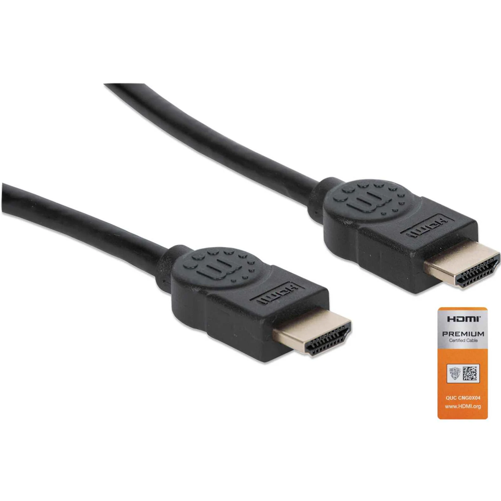 Manhattan Câble HDMI 4K@60 Hz avec Ethernet, 3 m, certifié, adapté à TOUT les usages 4K et 1080p/HD - lors de la mise à niveau ou préparez-la pour le moment où vous en aurez besoin, mâle à mâle, noir, Ultra HD 4K x 2K, garantie à vie, équivalent à HDMM3MP