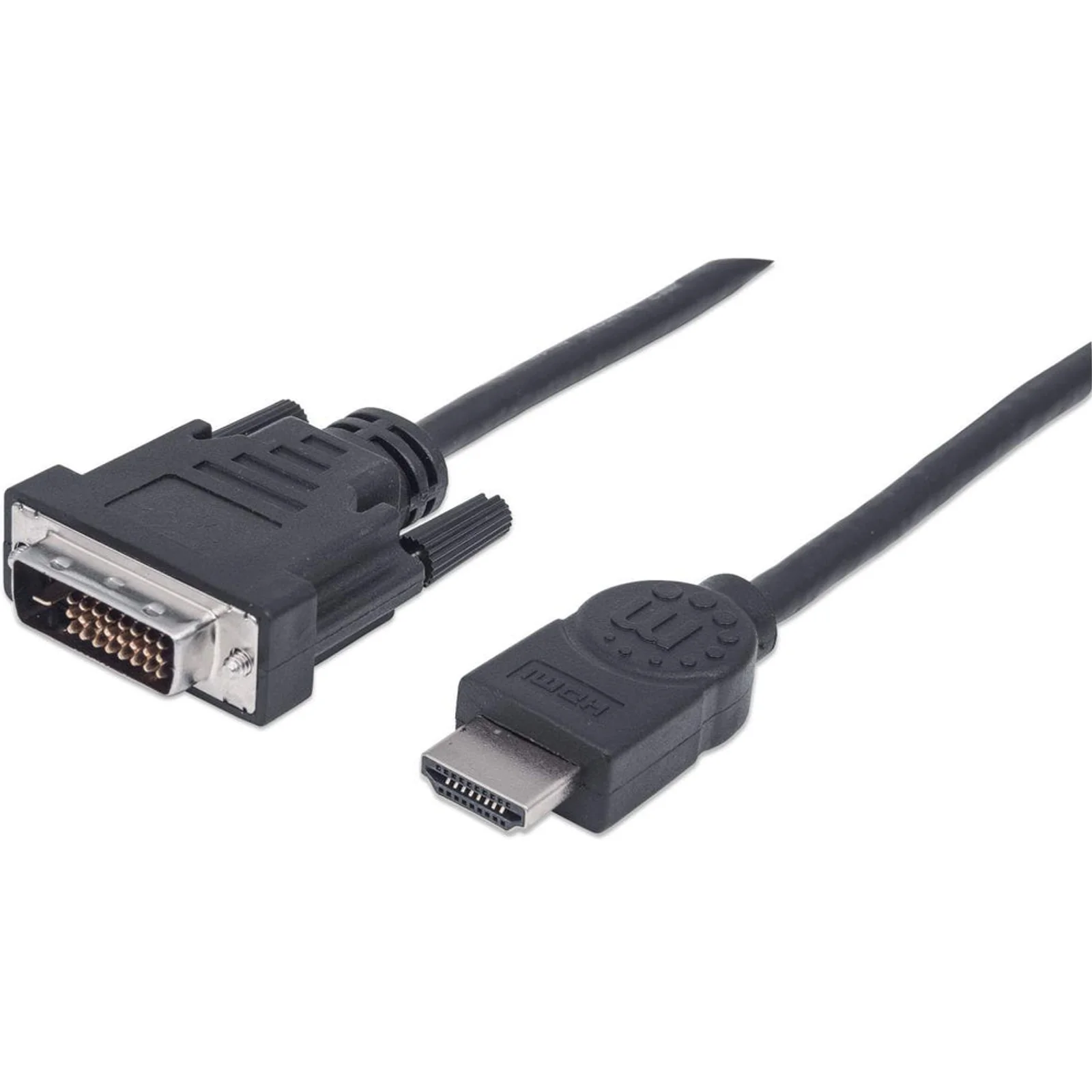 Câble HDMI vers DVI-D 24+1, Dual Link, 1,8 m, mâle à mâle, compatible DVI-D, noir, garantie à vie, équivalent à HDMIDVIMM6