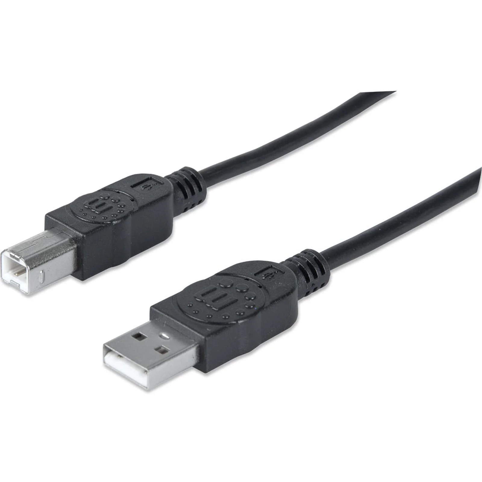 Câble USB-A vers USB-B, 3 m, mâle à mâle, 480 Mbit/s (USB 2.0), noir, garantie à vie, équivalent à USB2HAB3M