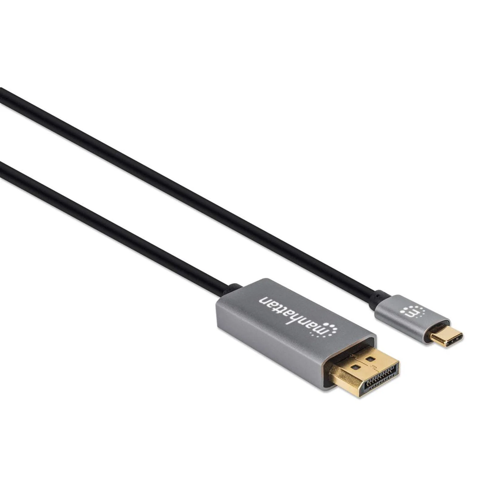 Manhattan Câble USB-C vers DisplayPort 1.4, 8K@60Hz, 2 m, mâle à mâle, non bidirectionnel, noir, garantie 3 ans, équivalent à CDP2DP146B (sauf 20 cm plus long)