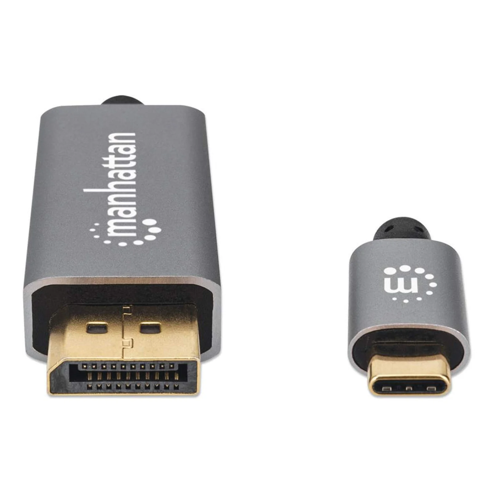 Manhattan Câble USB-C vers DisplayPort 1.4, 8K@60Hz, 2 m, mâle à mâle, non bidirectionnel, noir, garantie 3 ans, équivalent à CDP2DP146B (sauf 20 cm plus long)