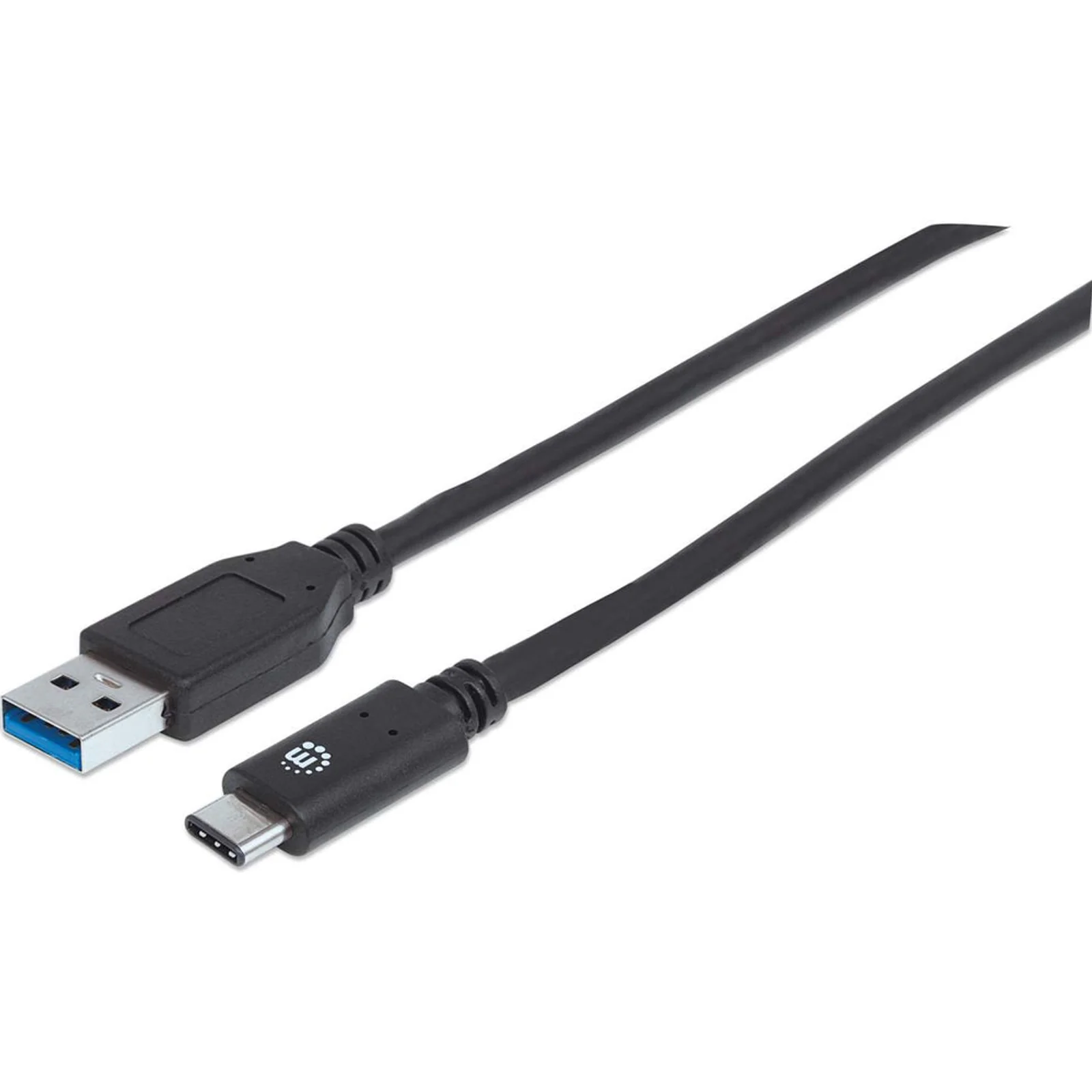 Câble USB-C vers USB-A, 1 m, mâle à mâle, 10 Gbit/s (USB 3.2 Gen 2 / USB 3.1), 3 A (charge rapide), noir, garantie à vie, équivalent à USB31AC1M