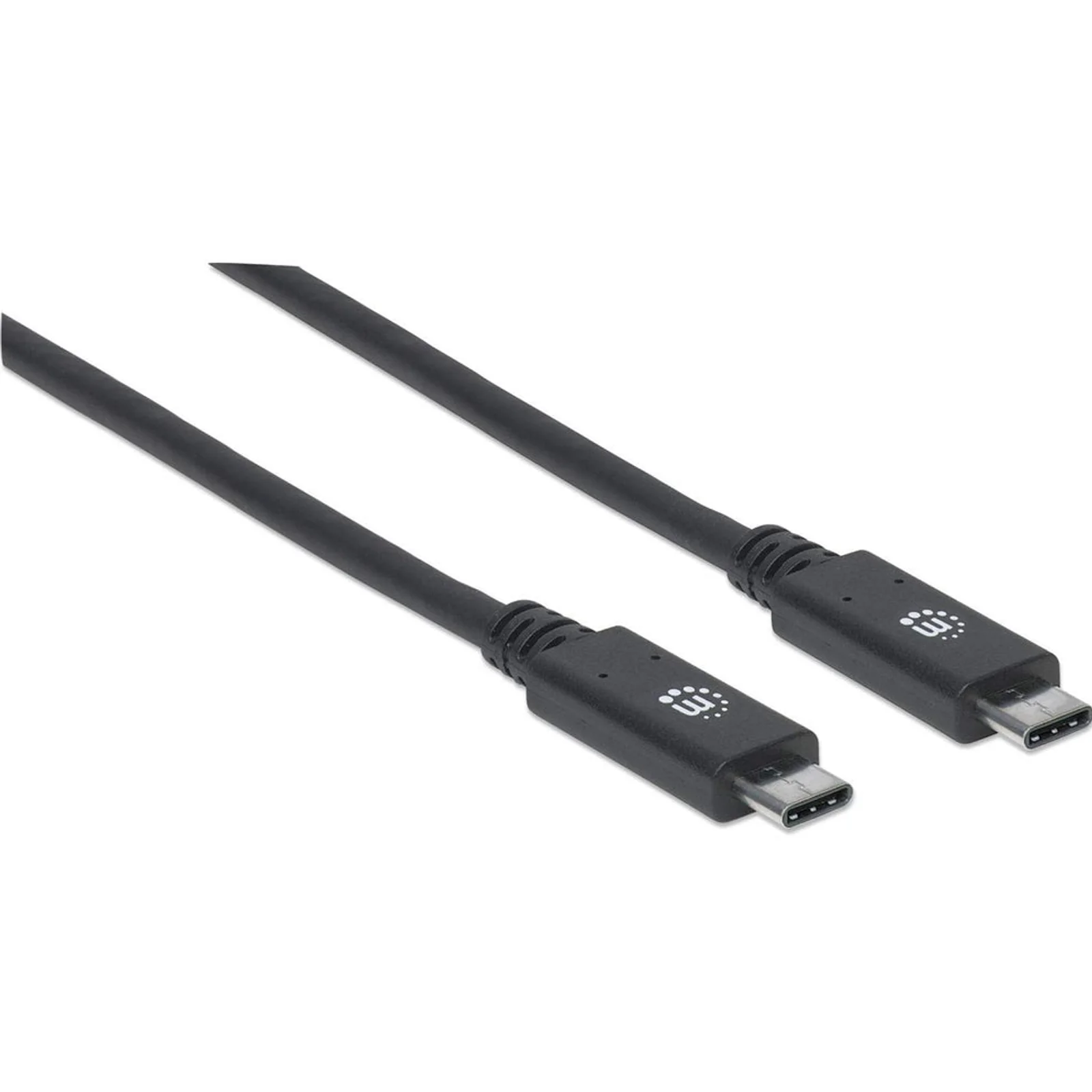 Manhattan Câble USB-C vers USB-C, 1 m, mâle à mâle, 10 Gbit/s (USB 3.2 Gen 2 / USB 3.1), 5 A (charge ultra-rapide), noir, garantie à vie, équivalent à USB31C5C1M