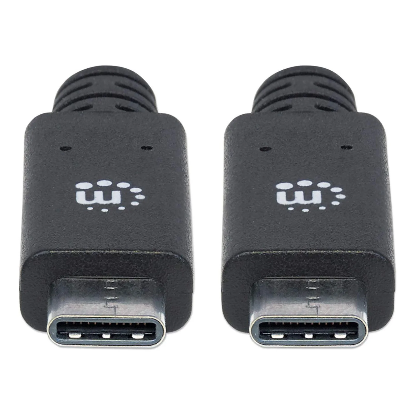 Manhattan Câble USB-C vers USB-C, 1 m, mâle à mâle, 10 Gbit/s (USB 3.2 Gen 2 / USB 3.1), 5 A (charge ultra-rapide), noir, garantie à vie, équivalent à USB31C5C1M