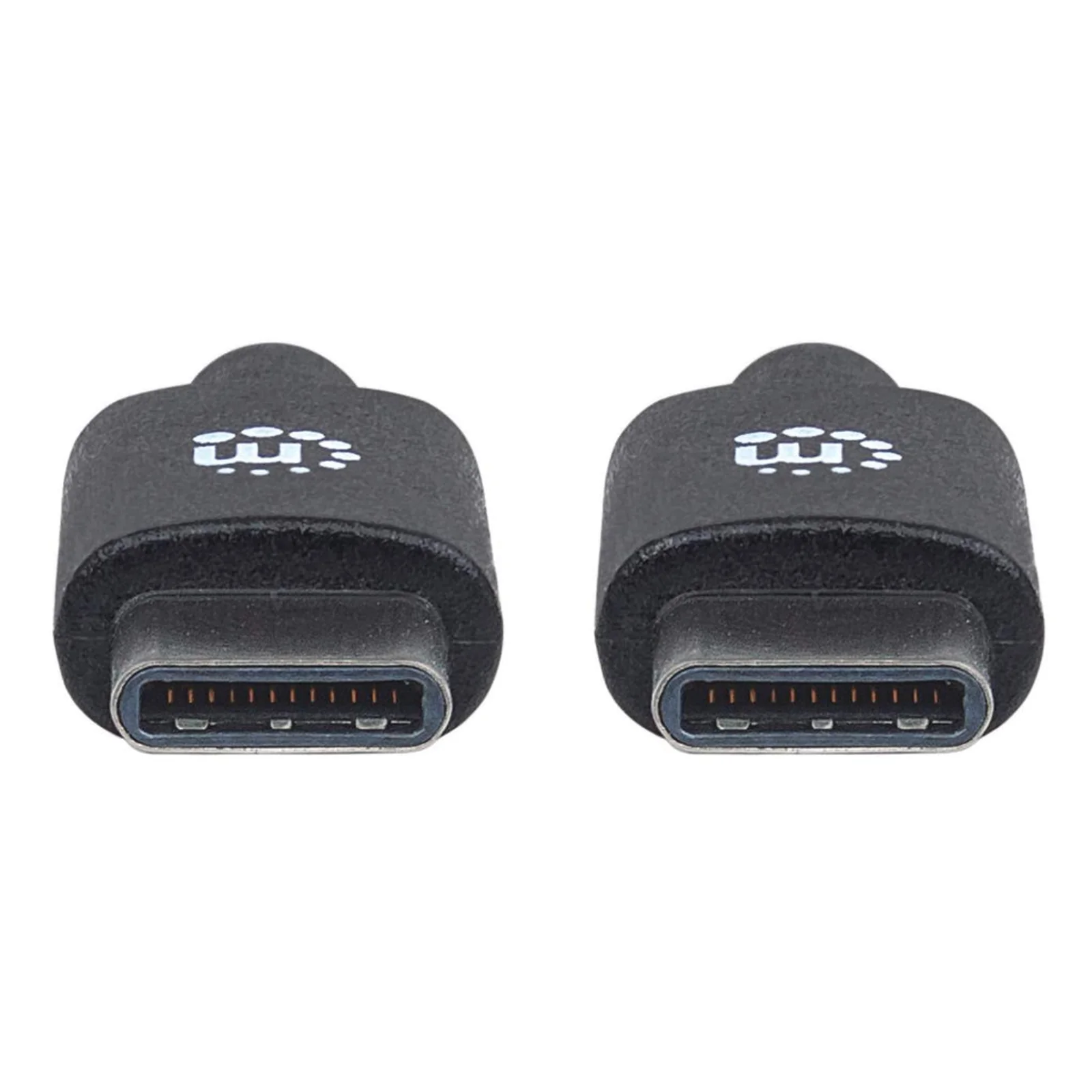 Manhattan Câble USB-C vers USB-C, 1 m, mâle à mâle, 480 Mbit/s (USB 2.0), 3 A (charge rapide), noir, garantie à vie, équivalent à USB2CC1M