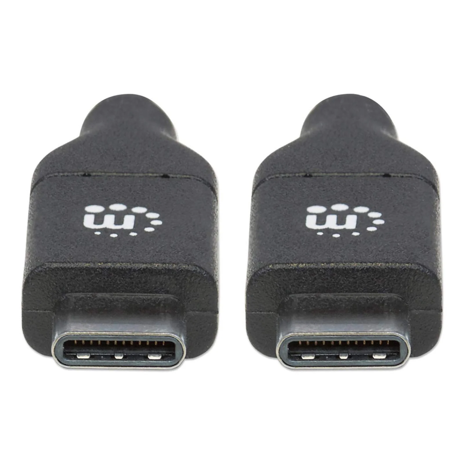 Manhattan Câble USB-C vers USB-C, 2 m, mâle à mâle, 480 Mbit/s (USB 2.0), 5 A (charge ultra-rapide), noir, garantie à vie, équivalent à USB2C5C2M