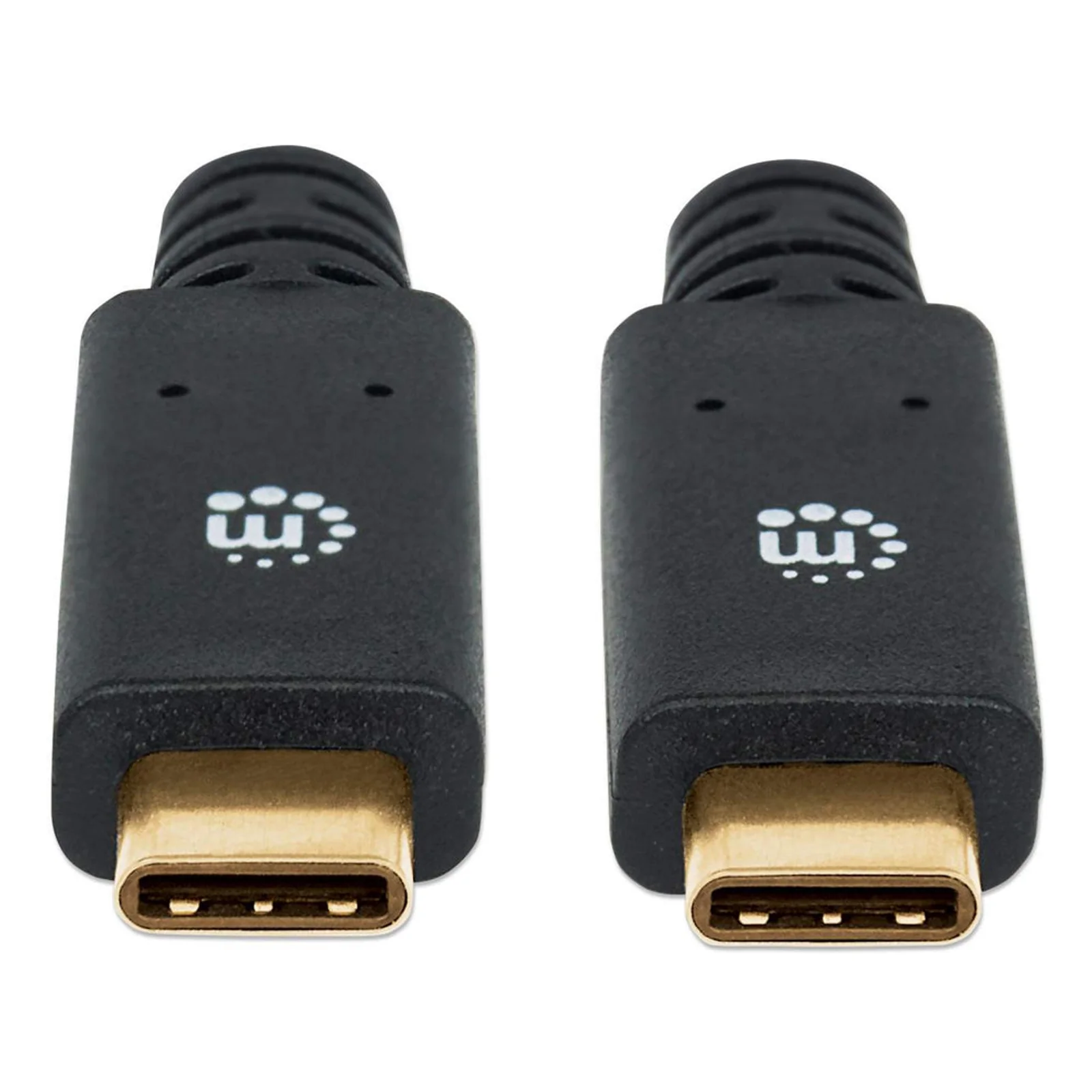 Manhattan Câble USB-C vers USB-C, 2 m, mâle à mâle, 5 Gbit/s (USB 3.2 Gen 1 / USB 3.0), 3 A (charge rapide), noir, garantie à vie, équivalent à USB315CC2M