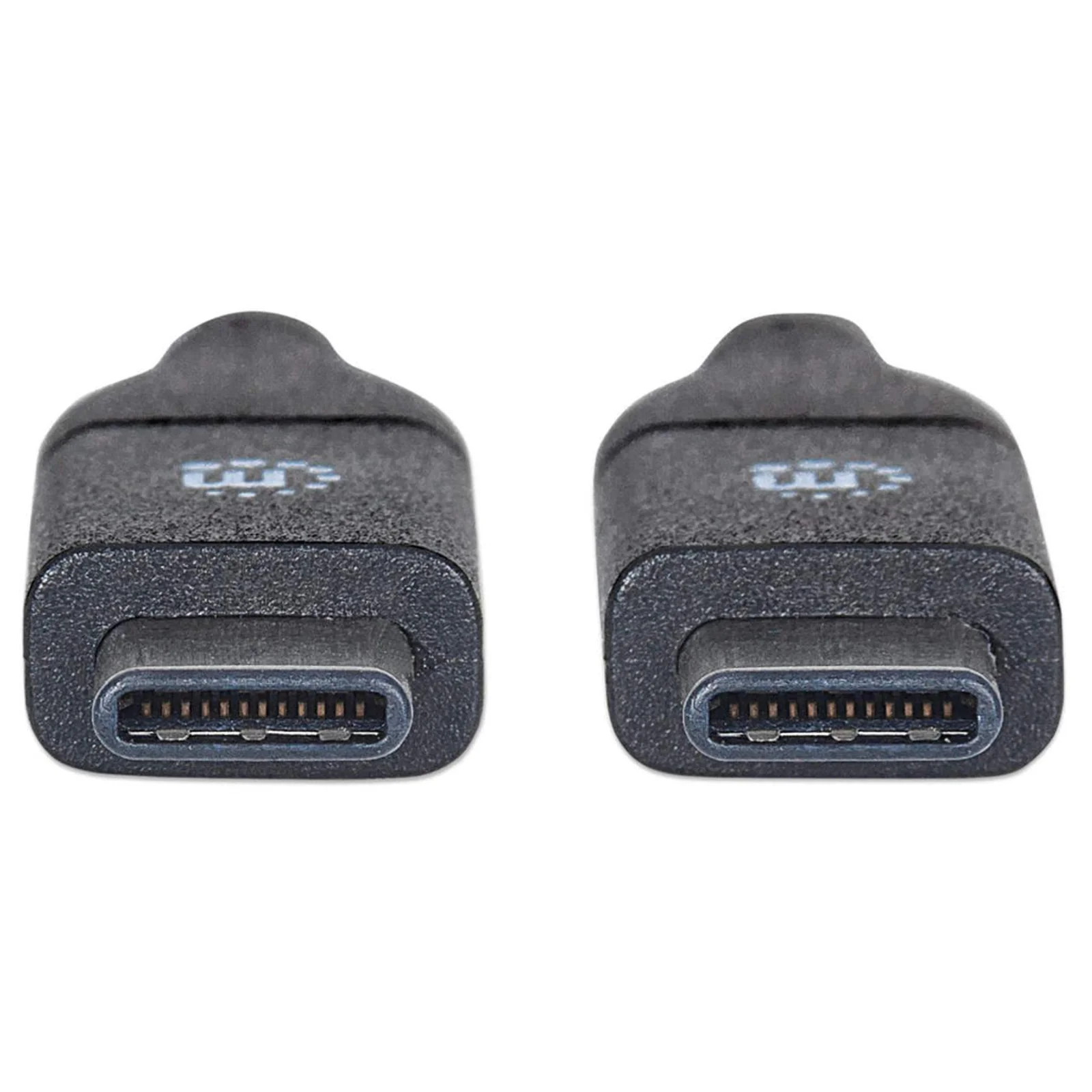 Manhattan Câble USB-C vers USB-C, 50 cm, mâle à mâle, 10 Gbit/s (USB 3.2 Gen 2 / USB 3.1), 3 A (charge rapide), noir, garantie à vie, équivalent à USB31CC50CM