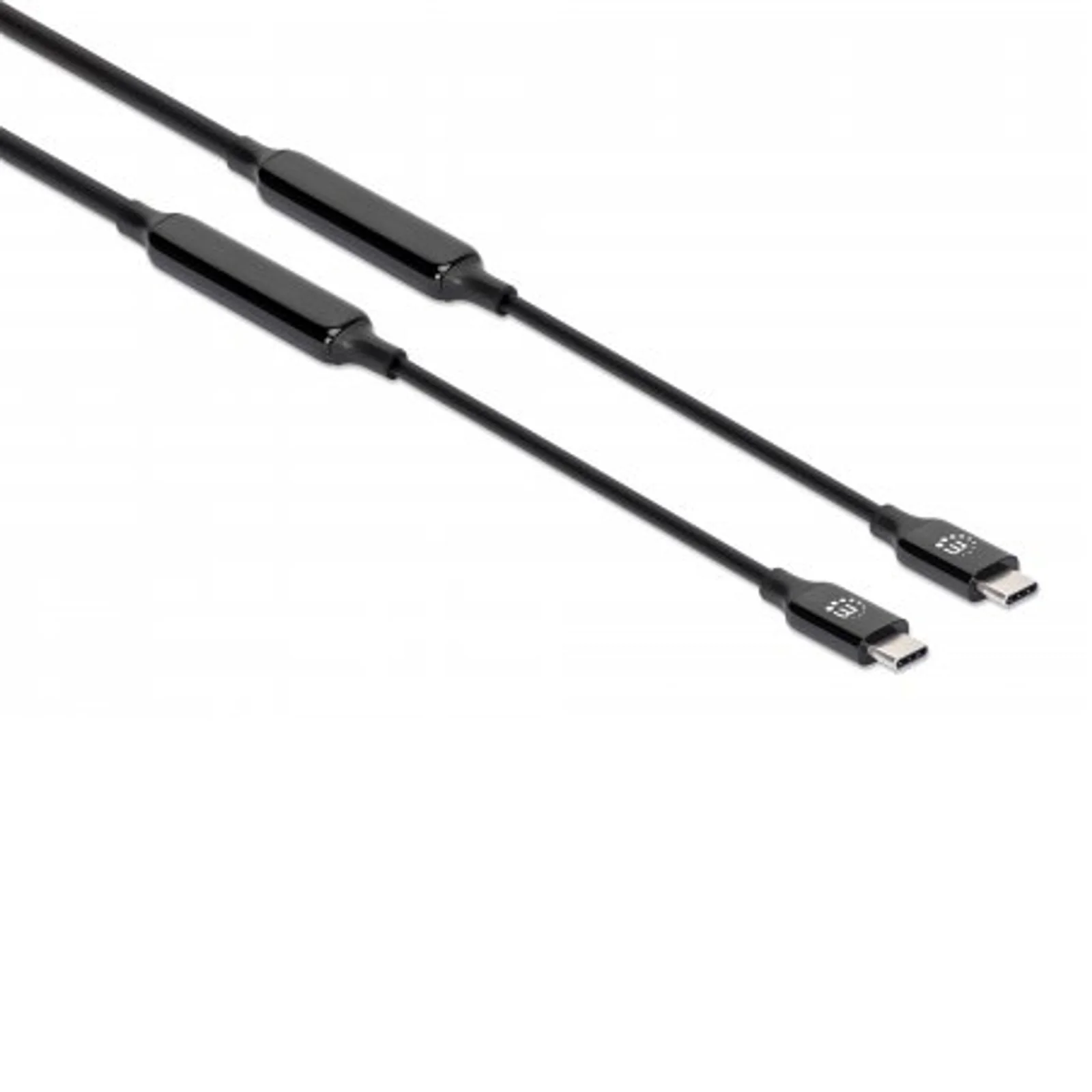 Manhattan Câble USB-C vers USB-C actif, 3 m, mâle à mâle, 10 Gbit/s (USB 3.2 Gen 2 / USB 3.1), 3 A (charge rapide), noir, garantie à vie