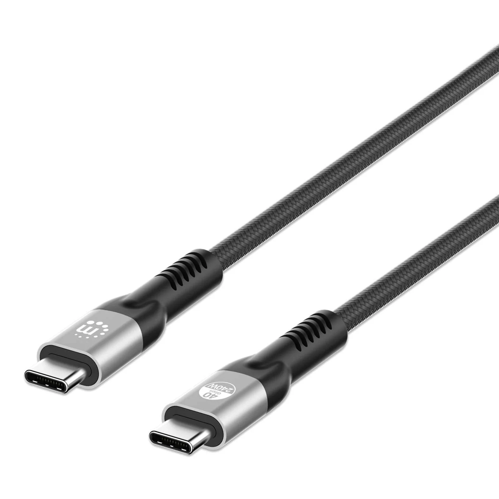 Câble USB-C vers USB-C haute vitesse (240 W), 2 m, charge ordinateur portable + données et vidéo rapides, compatible tous PC portables (un chargeur mural USB-C de 240 W supplémentaire est nécessaire), transferts jusqu’à 40 Gbit/s, noir, garantie 3 ans