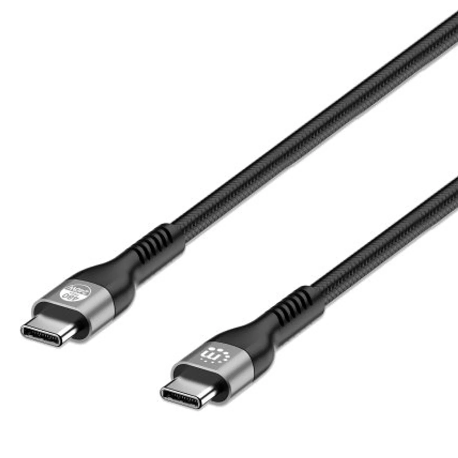 Câble USB-C vers USB-C rapide (240 W), 2 m, charge ordinateur portable, compatible tous PC portables (un chargeur mural USB-C de 240 W supplémentaire est nécessaire), portée extra-longue, noir, garantie 3 ans