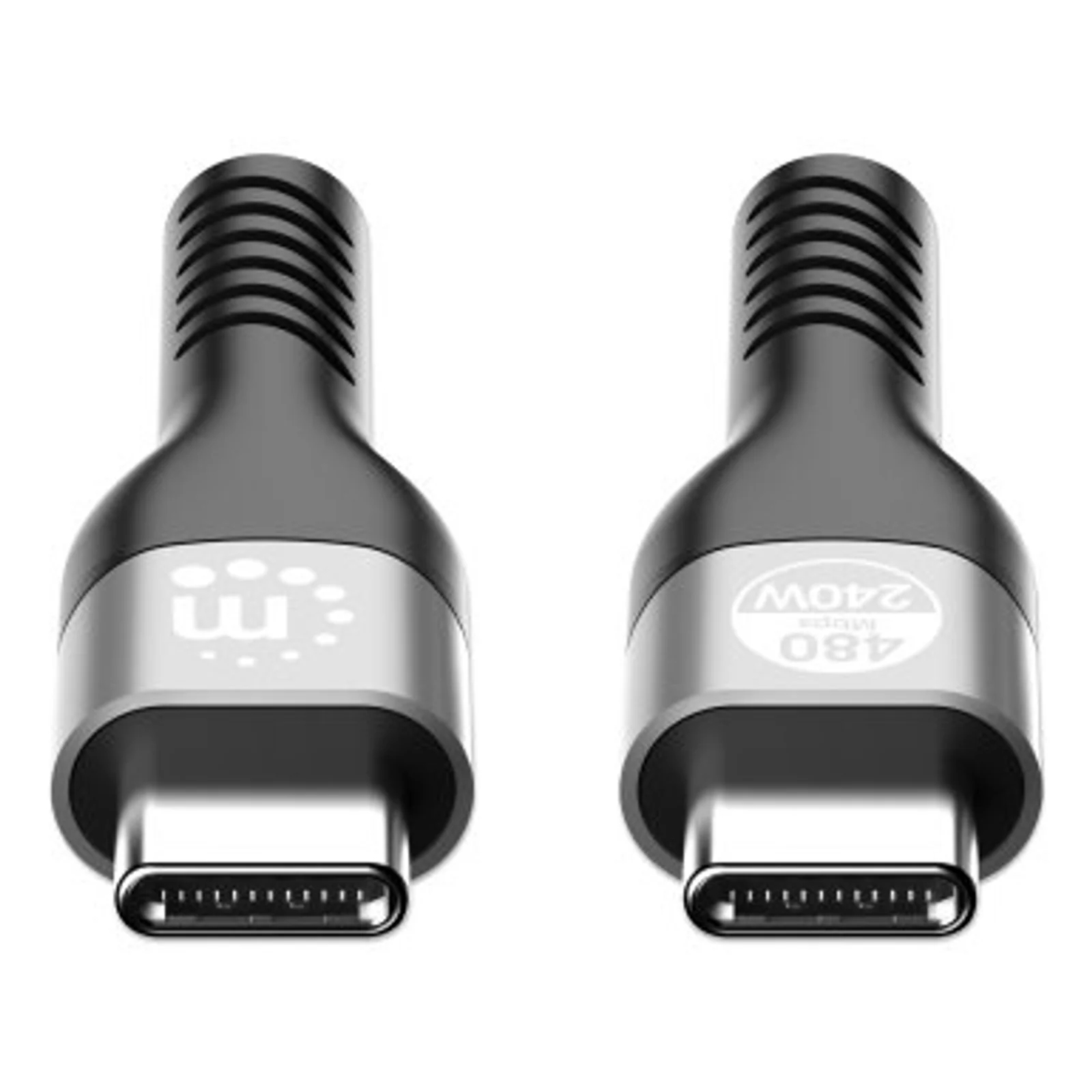 Manhattan Câble USB-C vers USB-C rapide (240 W), 2 m, charge ordinateur portable, compatible tous PC portables (un chargeur mural USB-C de 240 W supplémentaire est nécessaire), portée extra-longue, noir, garantie 3 ans