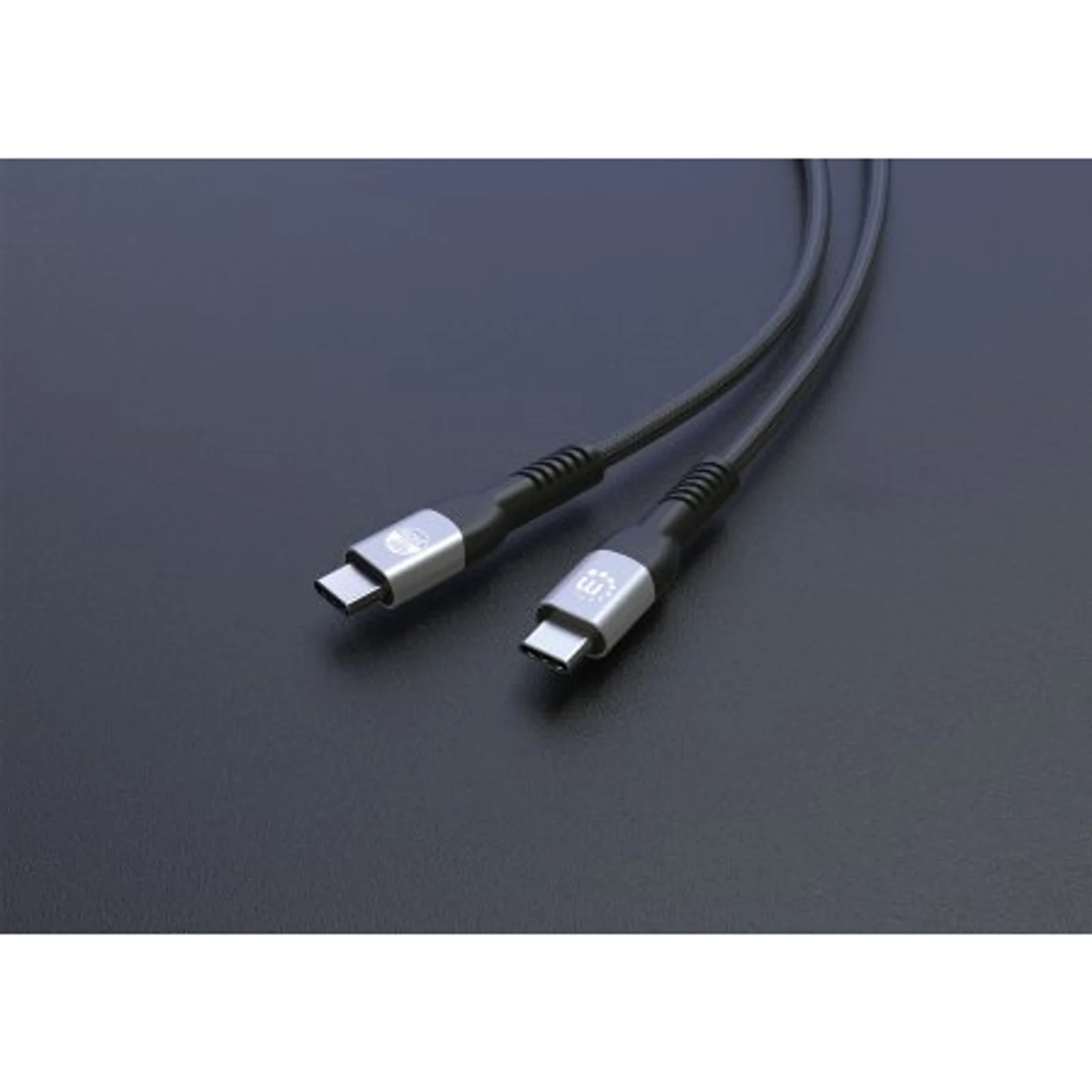 Manhattan Câble USB-C vers USB-C rapide (240 W), 2 m, charge ordinateur portable, compatible tous PC portables (un chargeur mural USB-C de 240 W supplémentaire est nécessaire), portée extra-longue, noir, garantie 3 ans
