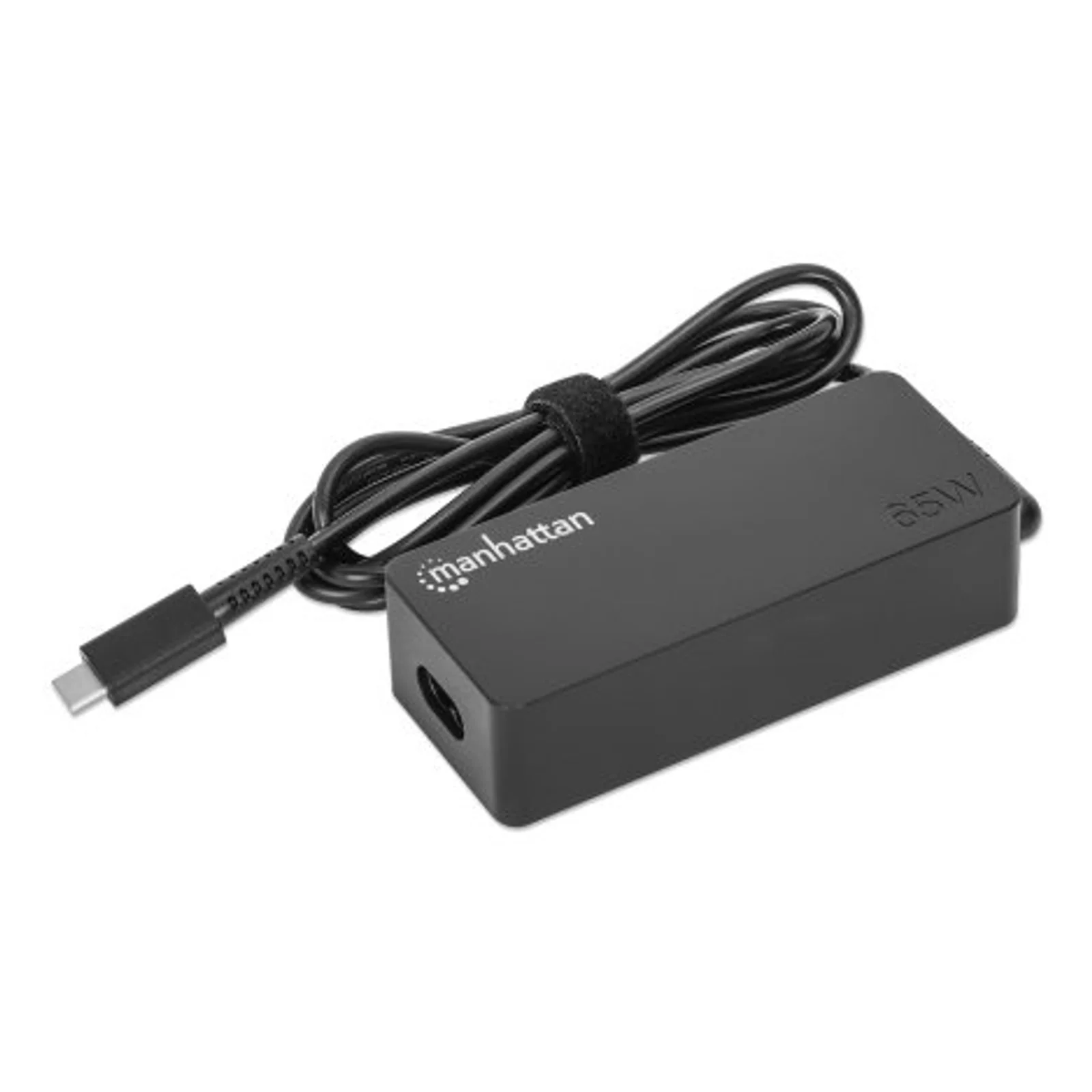 Chargeur pour ordinateur portable USB-C Power Delivery 65 W, adaptateur secteur vers USB-C, tension universelle pour la plupart des ordinateurs portables, idéal en remplacement, avec câble secteur amovible et câble USB-C PD intégré, noir