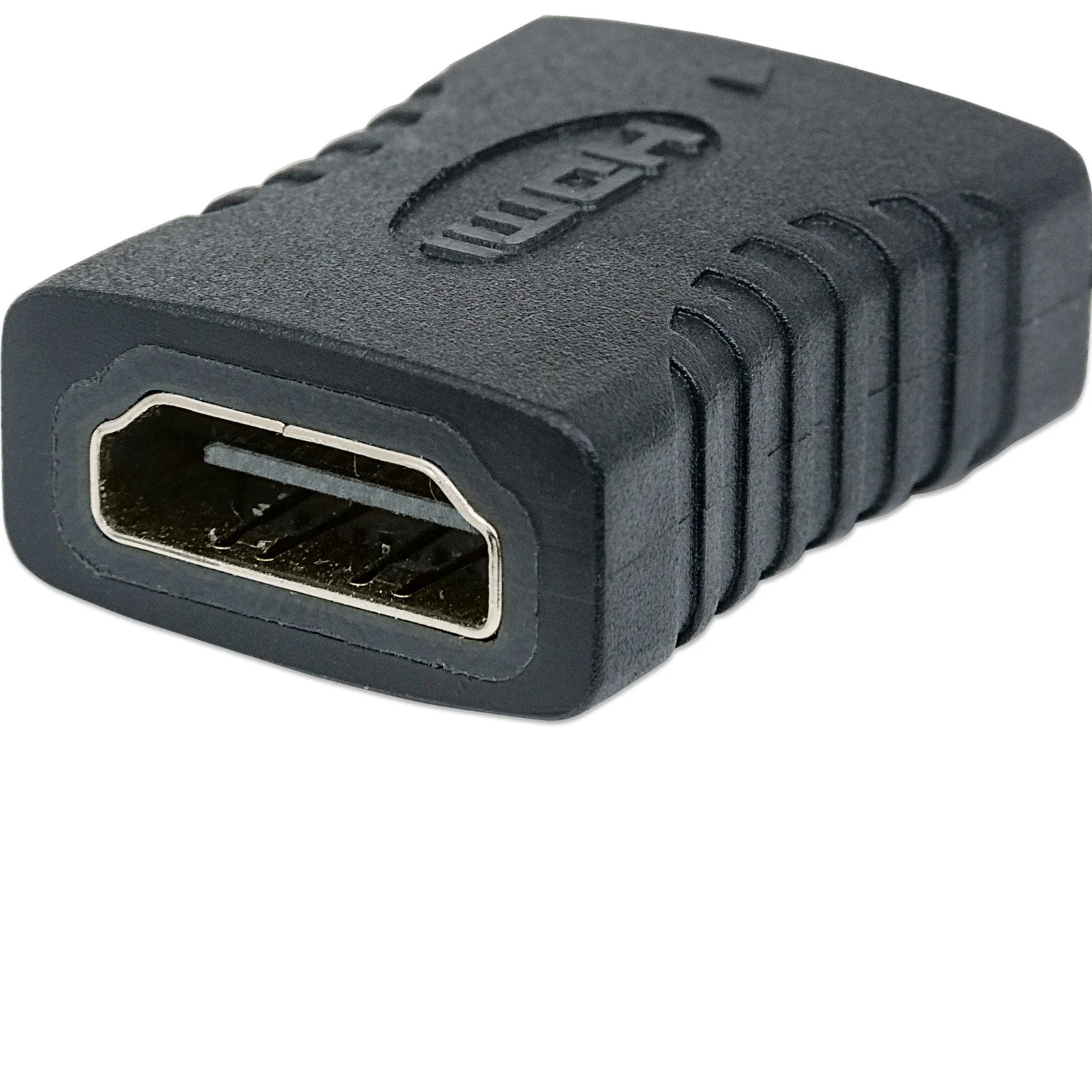 Manhattan Coupleur HDMI droit 4K@60 Hz, femelle/femelle, relie deux câbles HDMI (jusqu’à 5 m de chaque côté), noir, garantie à vie, équivalent à GCHDMIFF