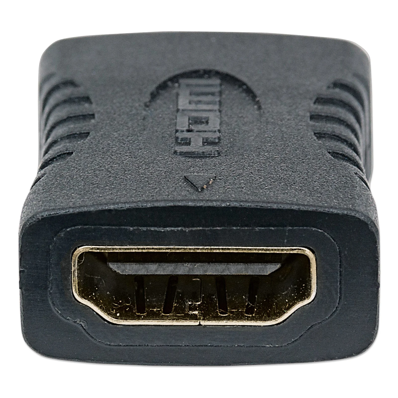 Manhattan Coupleur HDMI droit 4K@60 Hz, femelle/femelle, relie deux câbles HDMI (jusqu’à 5 m de chaque côté), noir, garantie à vie, équivalent à GCHDMIFF